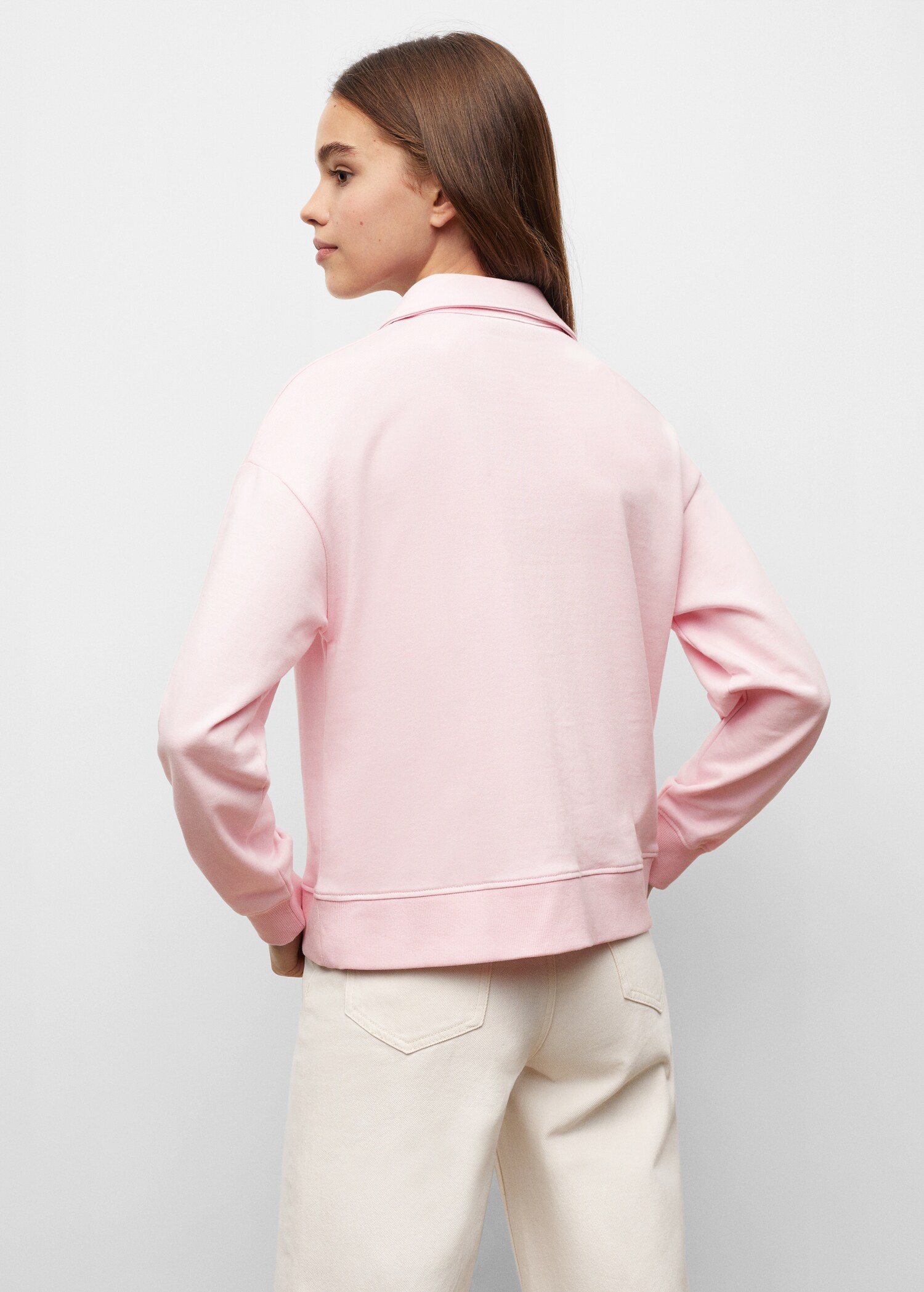 Polo sweatshirt with message - Reverse of the article