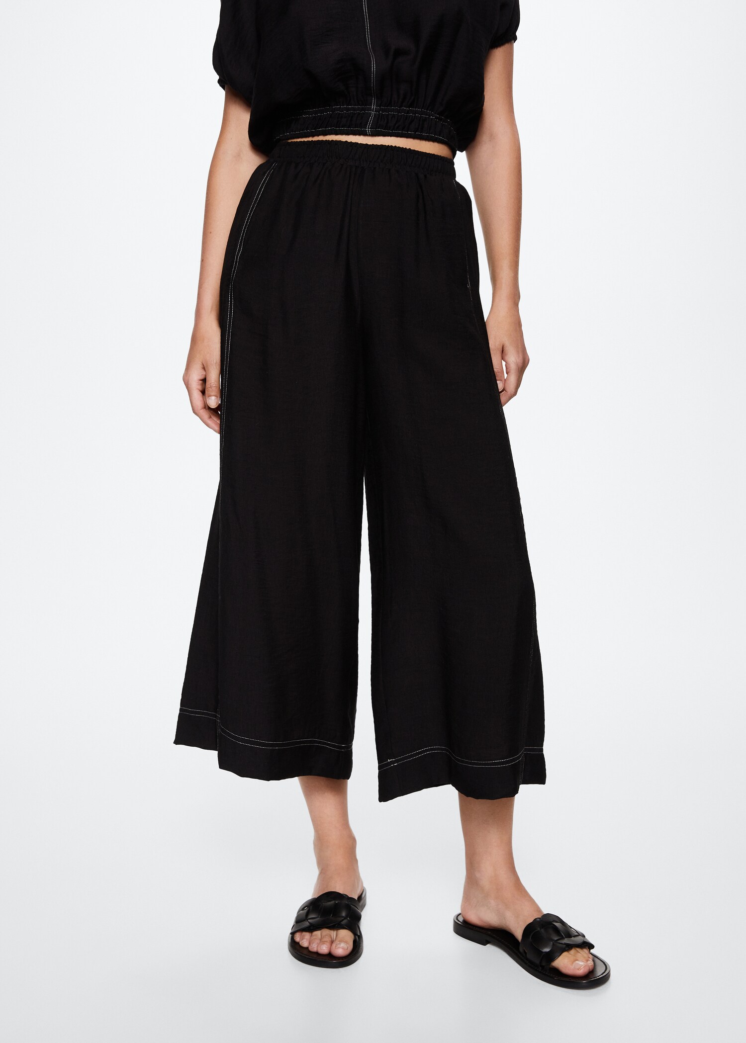 Contrast seam trousers - Medium plane