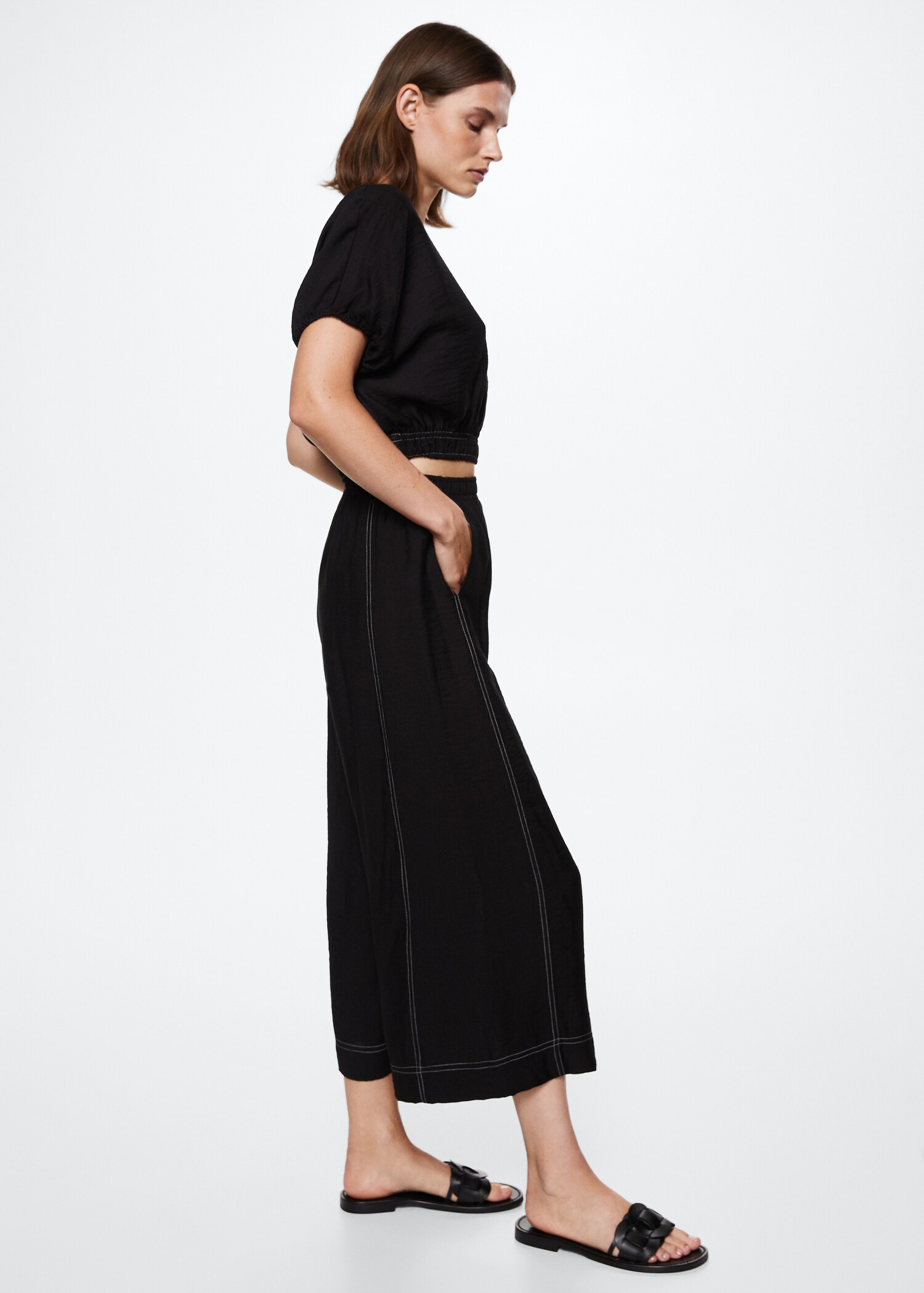 Contrast seam trousers - Details of the article 6