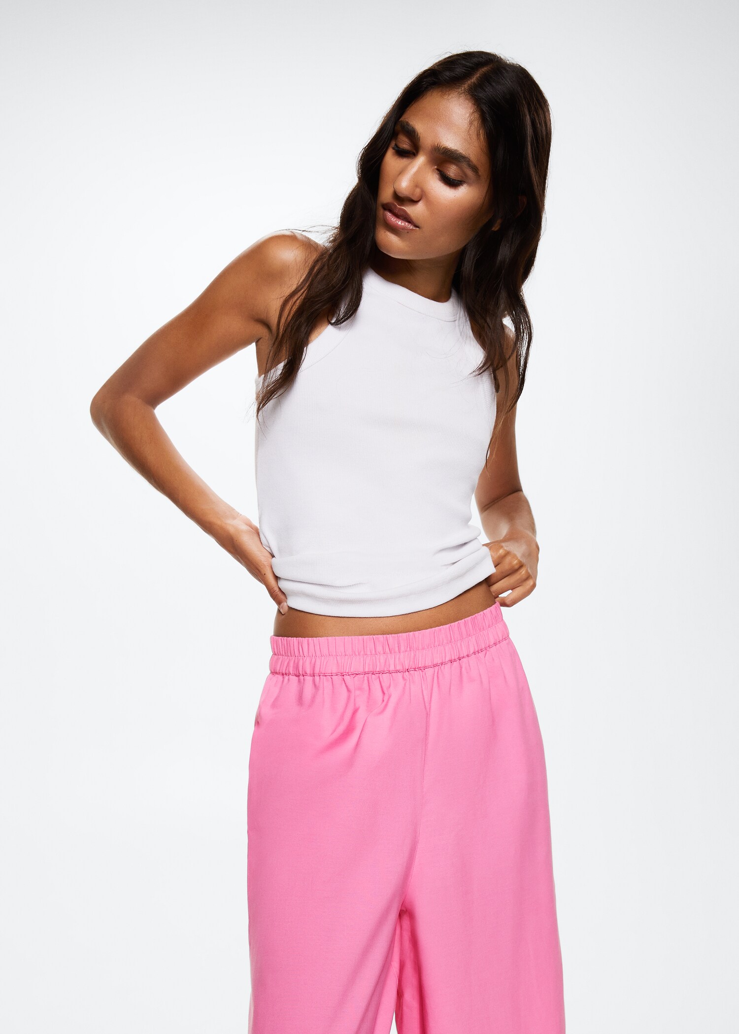 Swiss embroidered culotte trousers - Details of the article 1
