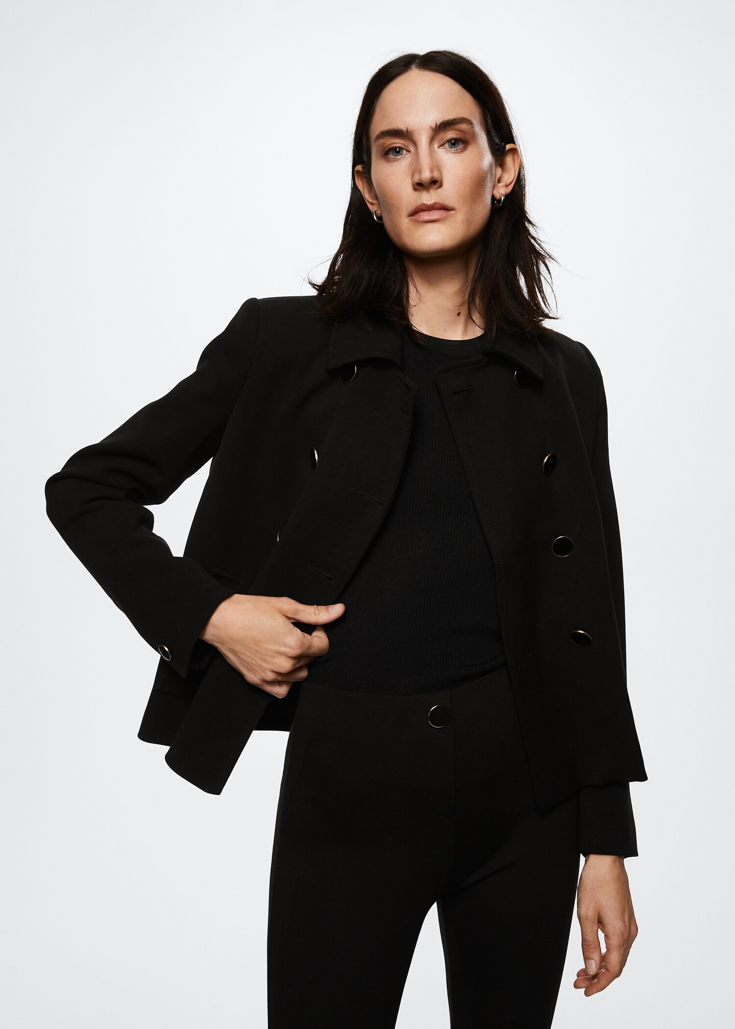 Leggings with decorative button - Details of the article 1