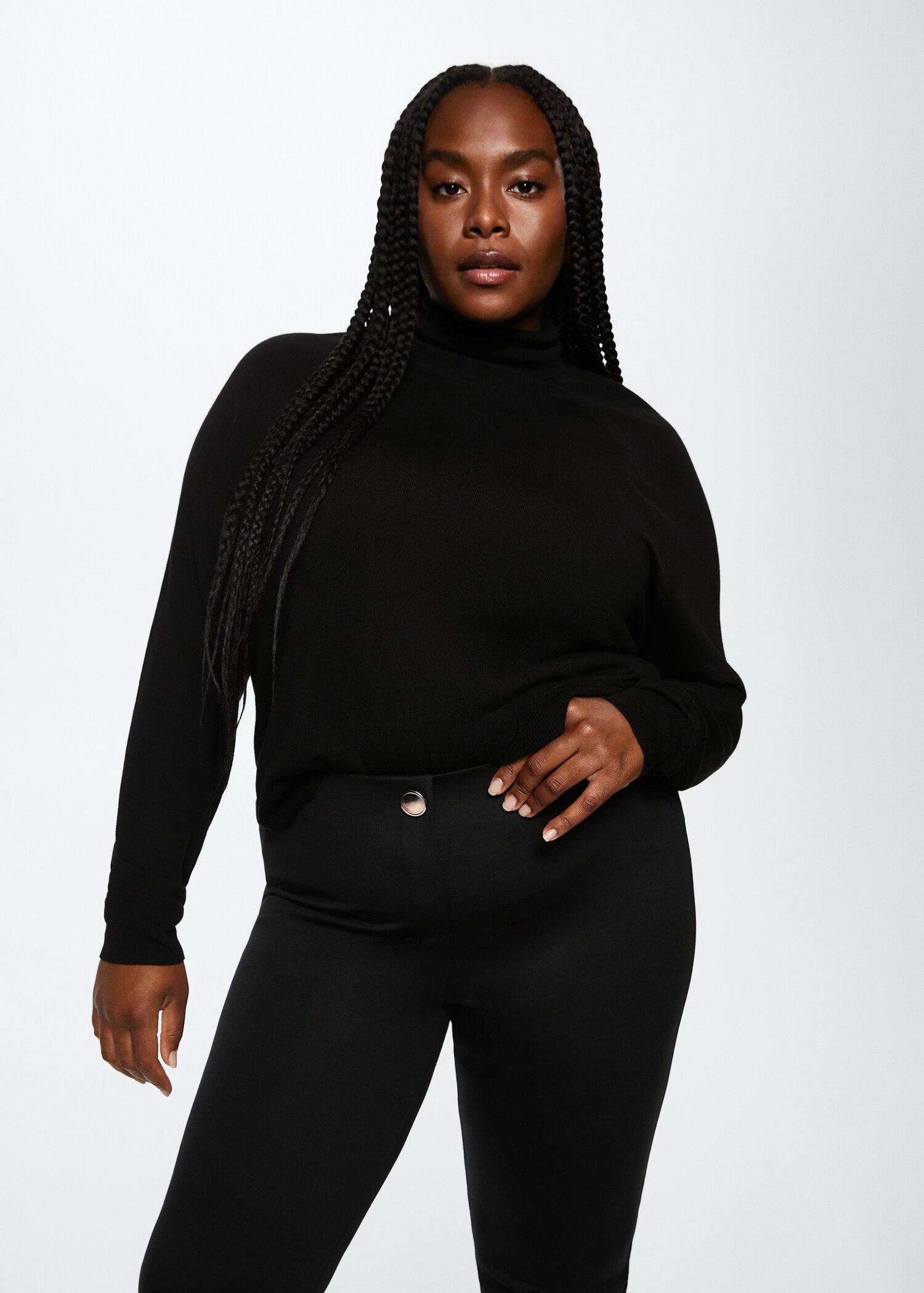 Leggings with decorative button - Details of the article 4