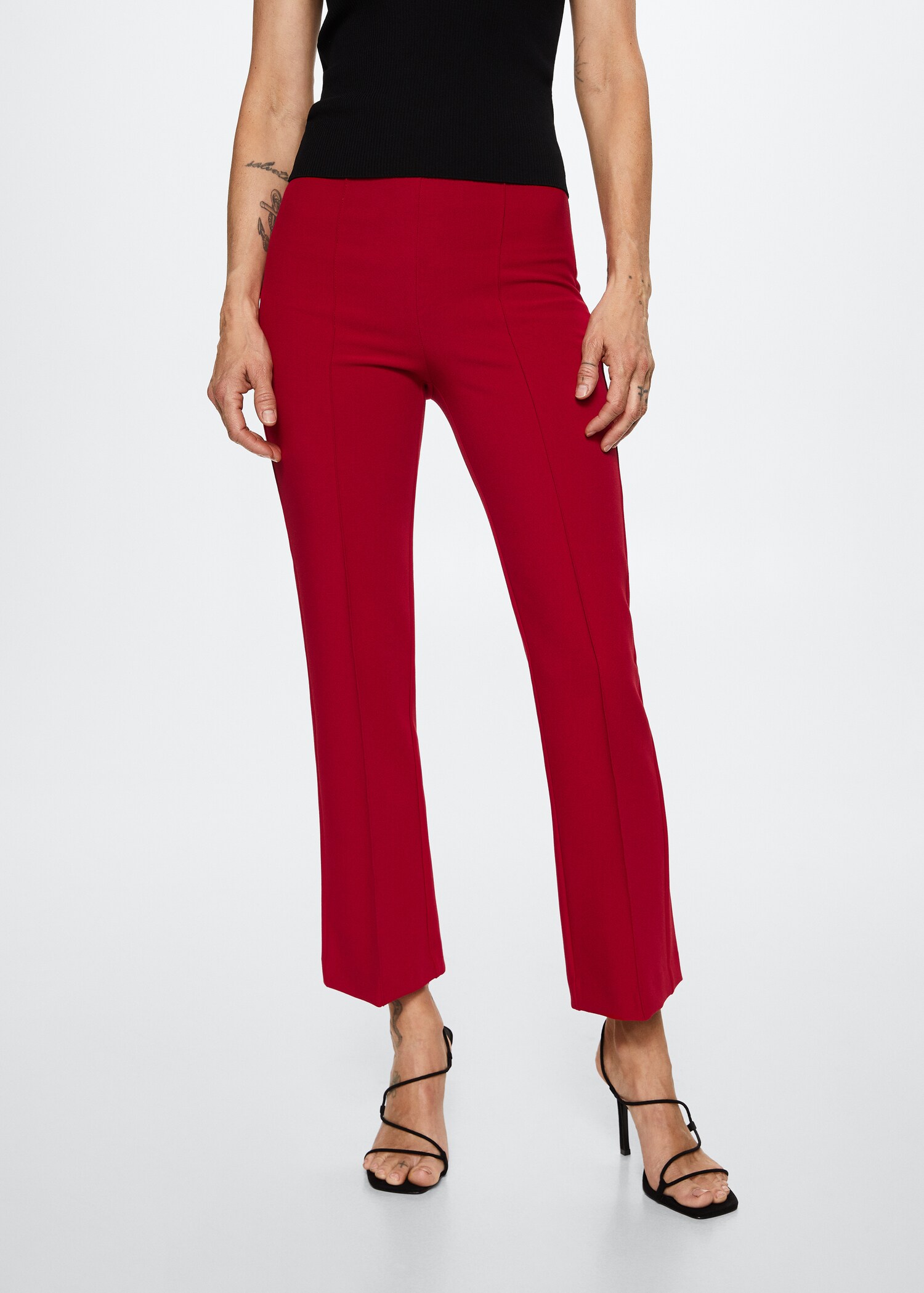 Flare crop pants - Medium plane