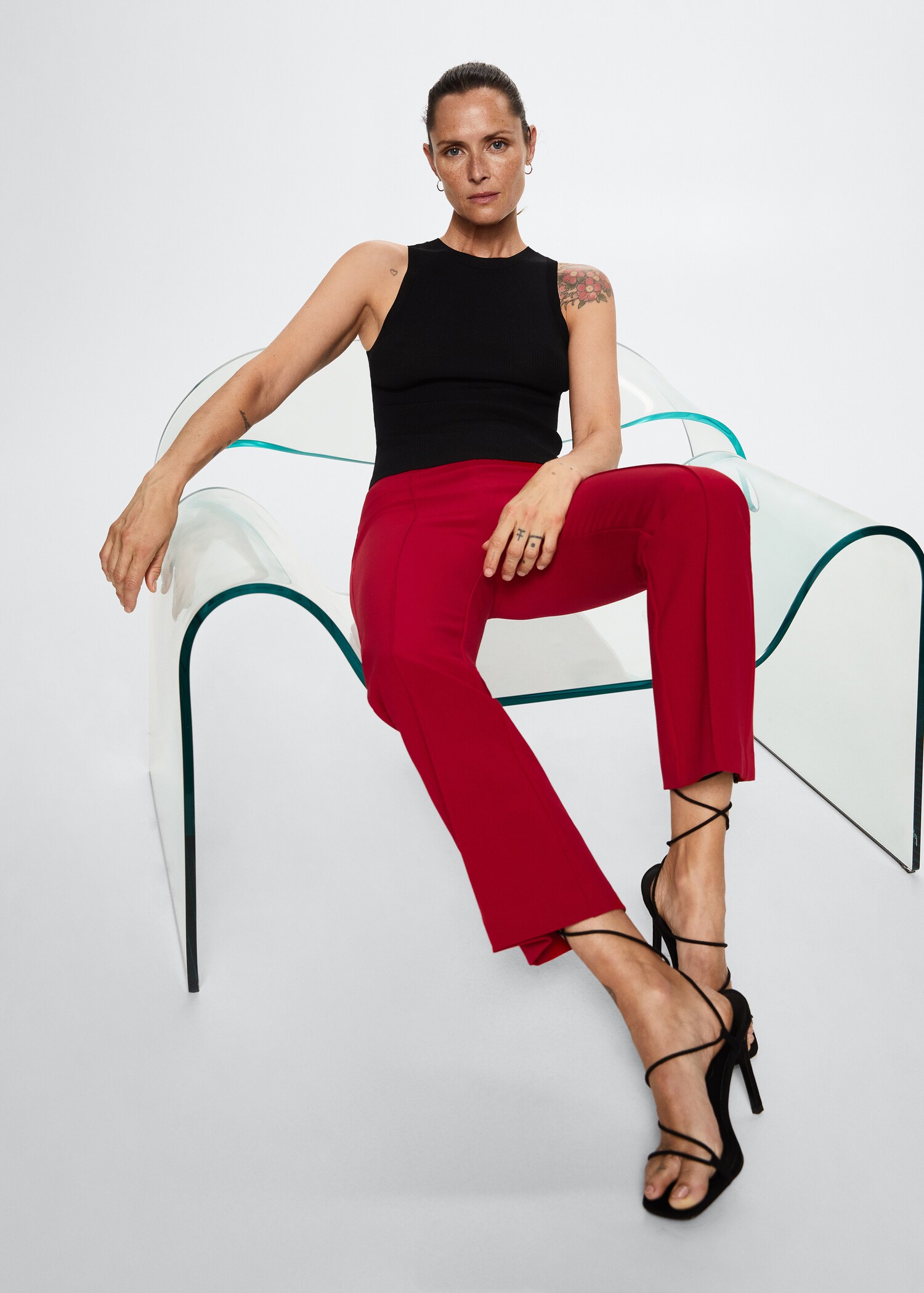 Flare crop pants - Details of the article 2