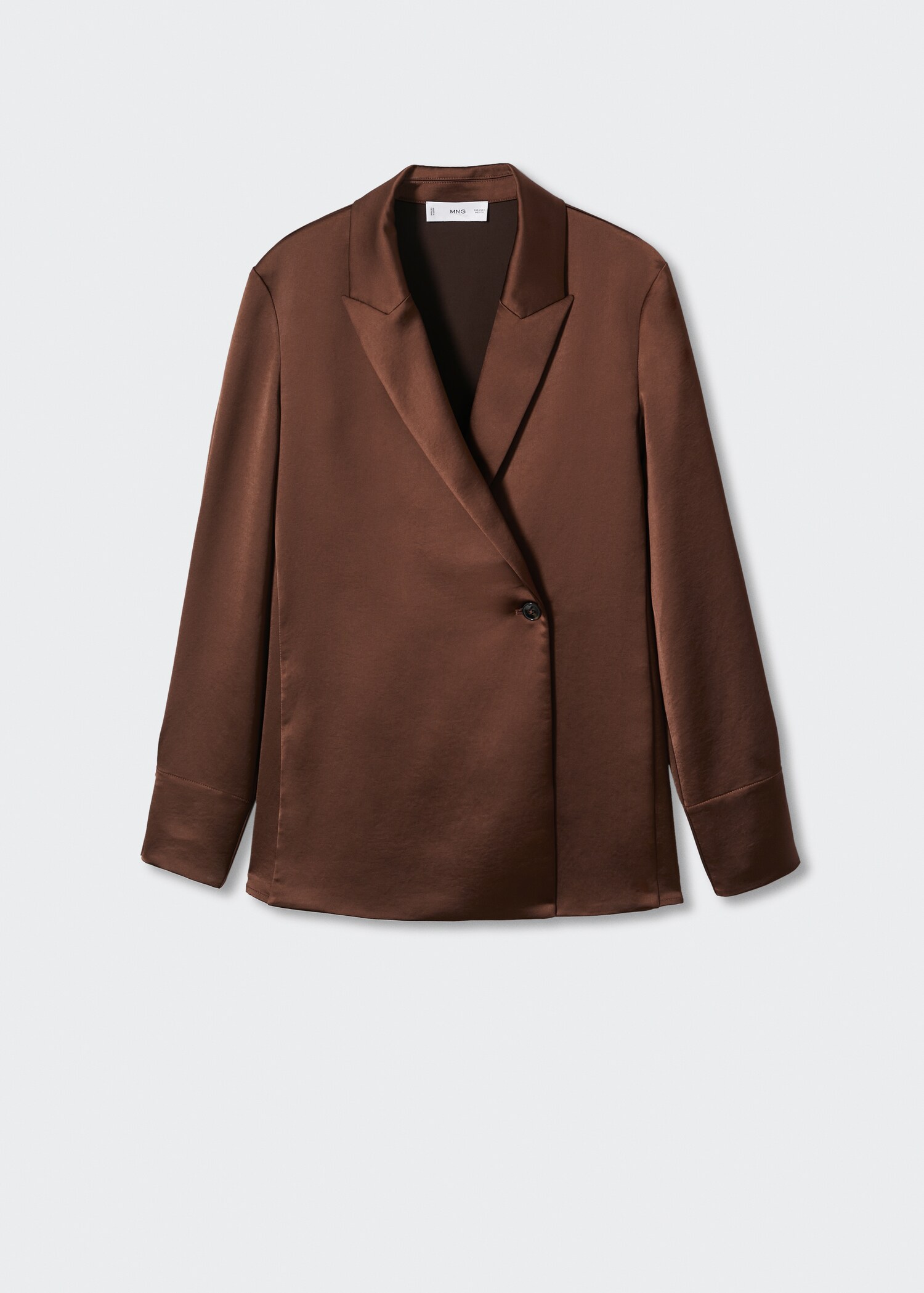 Satin double-breasted jacket - Article without model
