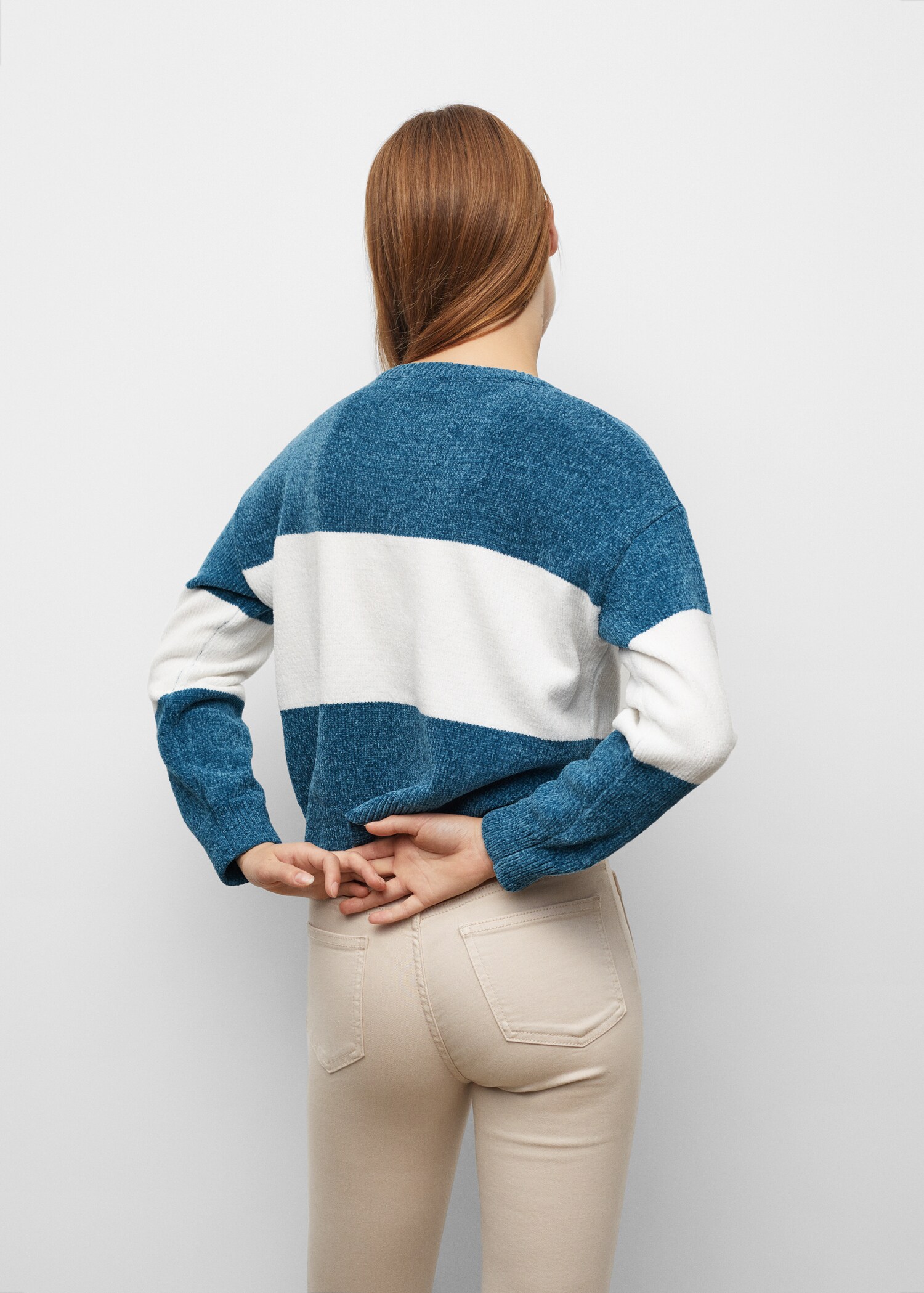 Gestreifter Strickpullover - Rückseite des Artikels