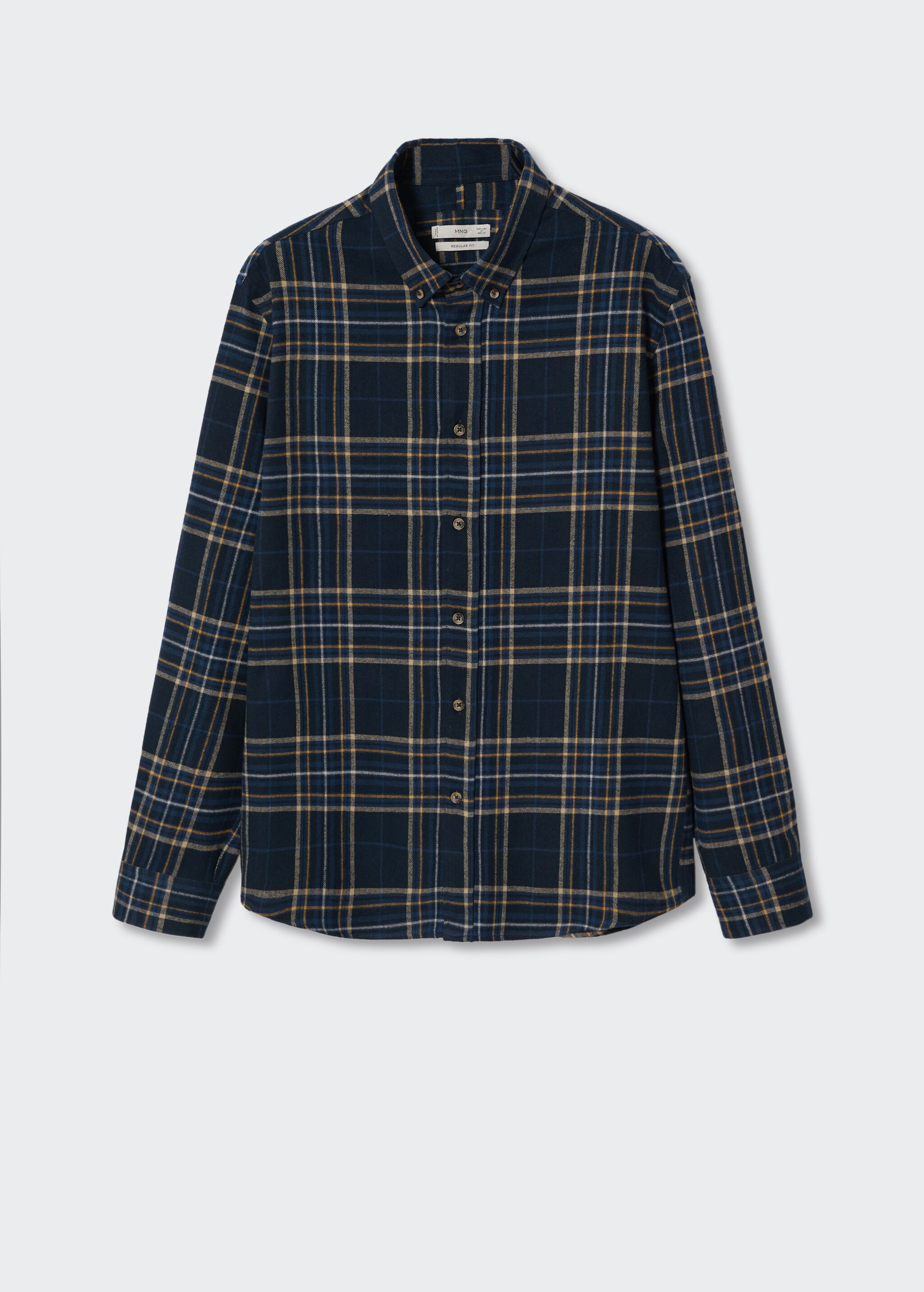 Regular fit checked flannel shirt - Article without model