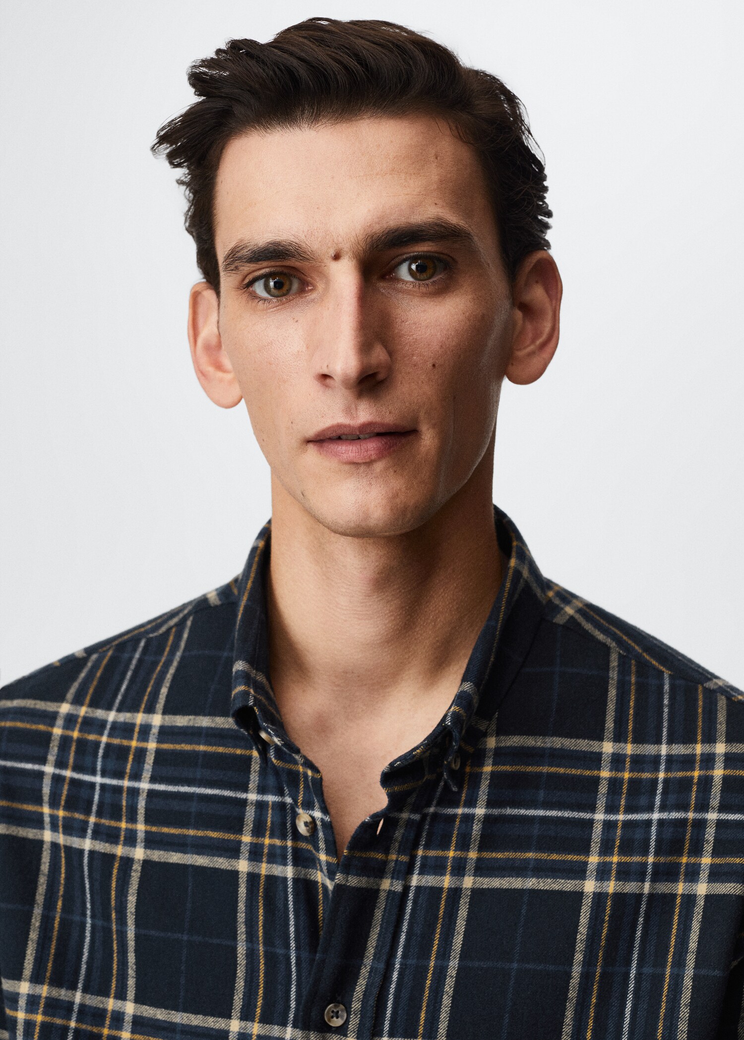 Regular fit checked flannel shirt - Details of the article 1