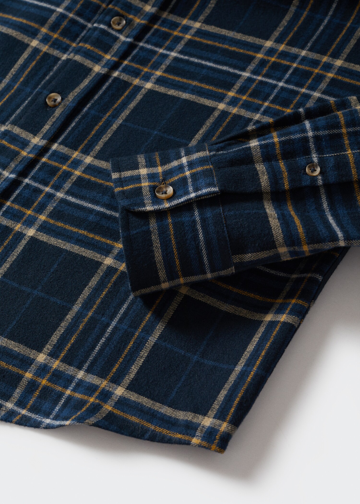 Regular fit checked flannel shirt - Details of the article 7