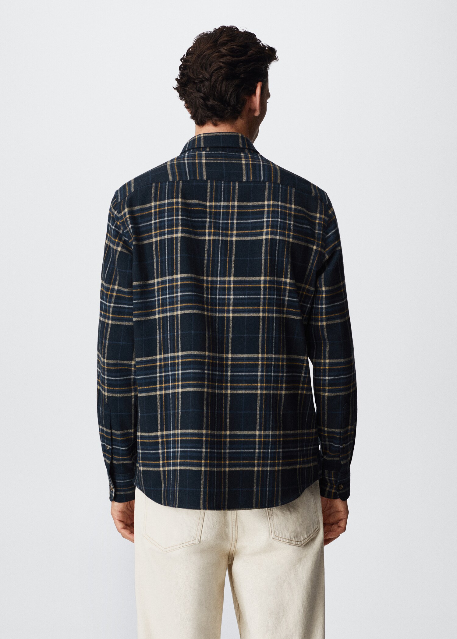 Regular fit checked flannel shirt - Reverse of the article