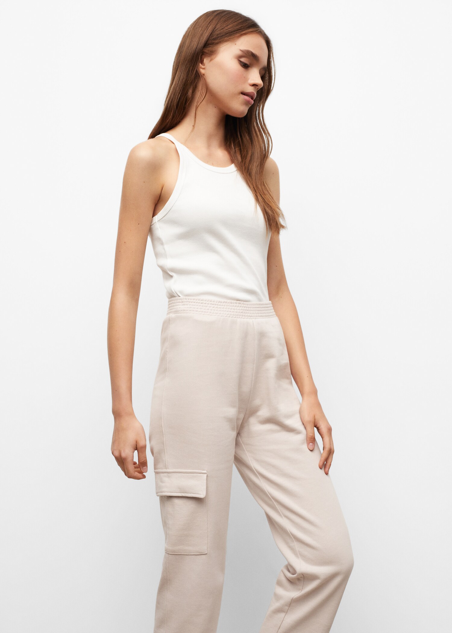 Pantalons cargo cotó - Pla mig