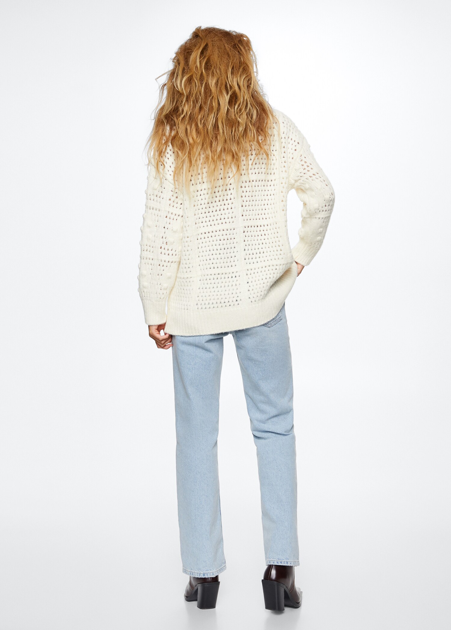 Cardigan oversize cu nasturi - Spatele articolului
