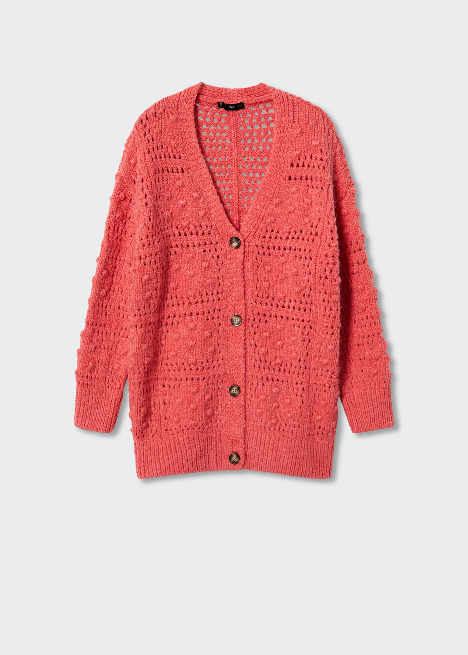 Oversized cardigan with buttons - Article without model