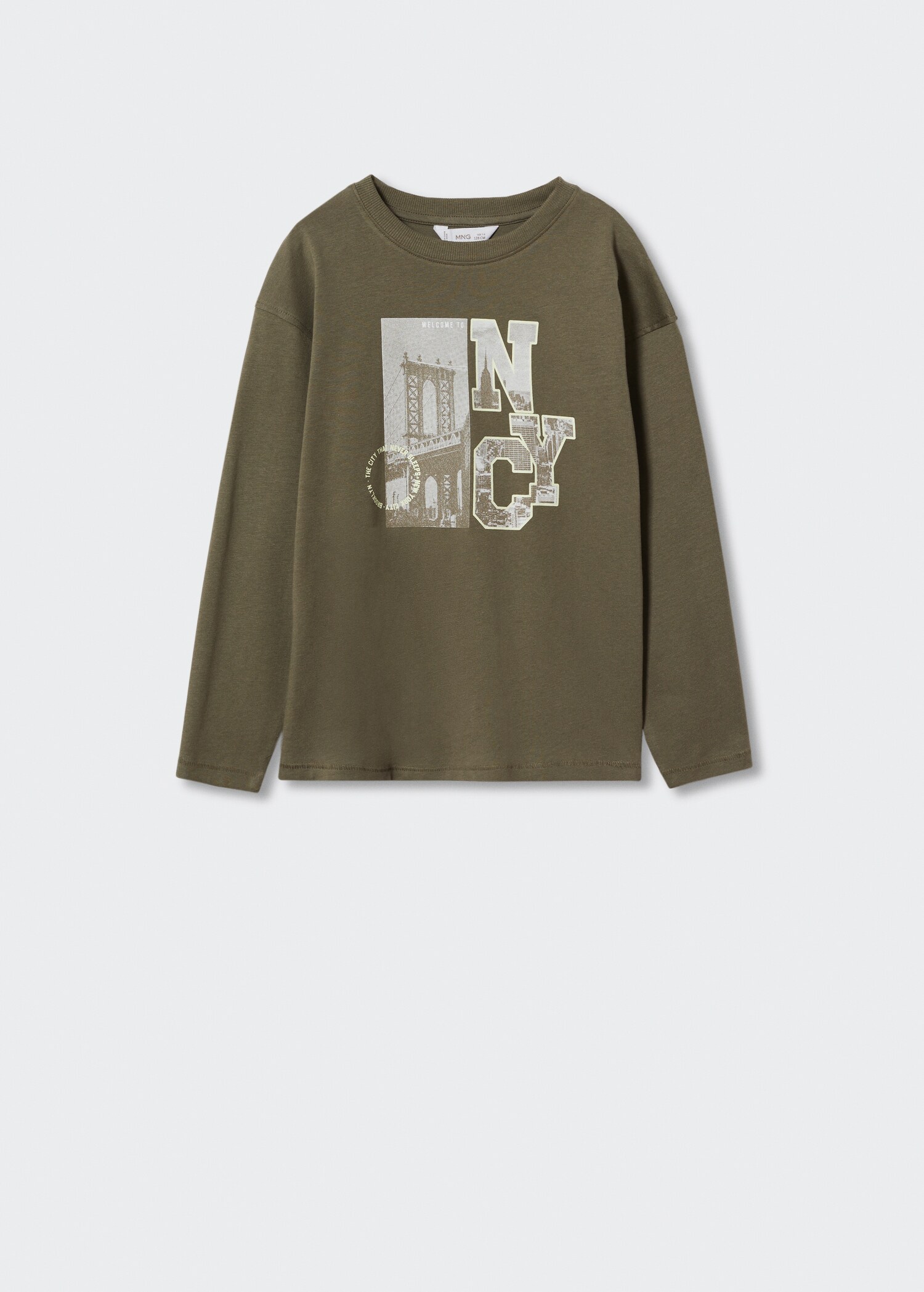Mönstrad långärmad t-shirt - Artikel utan modell