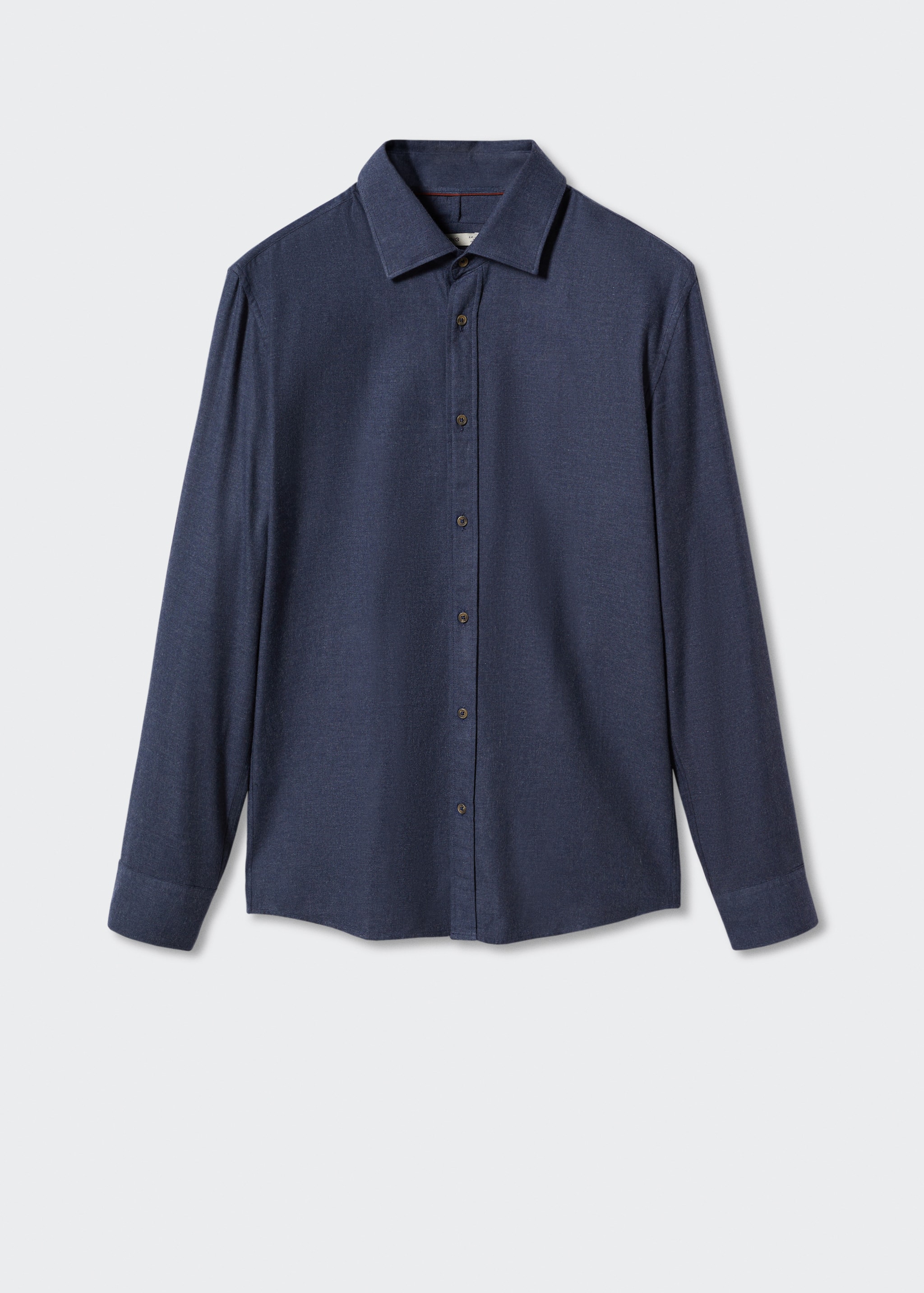 Slim-fit textured cotton shirt - Article without model