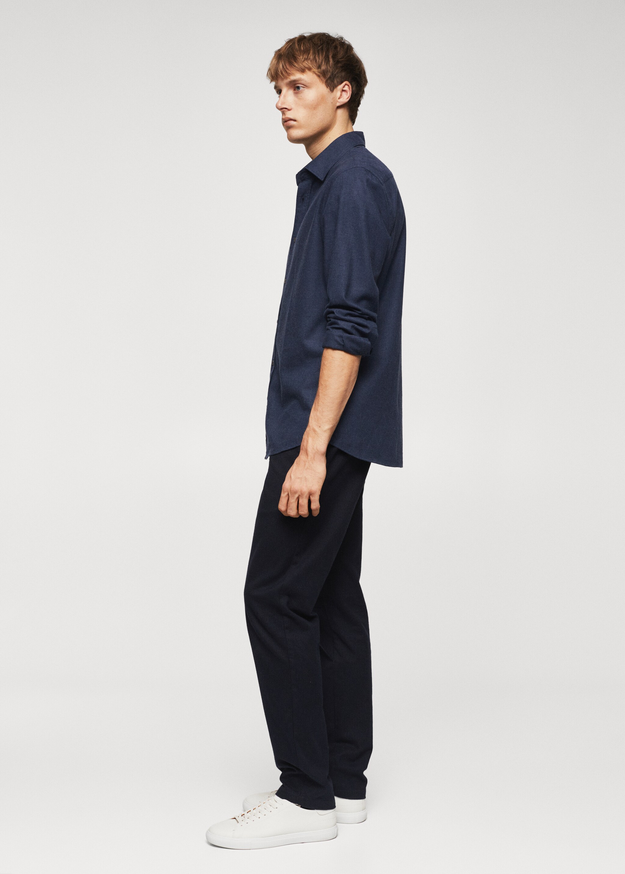 Slim-fit textured cotton shirt - Details of the article 6