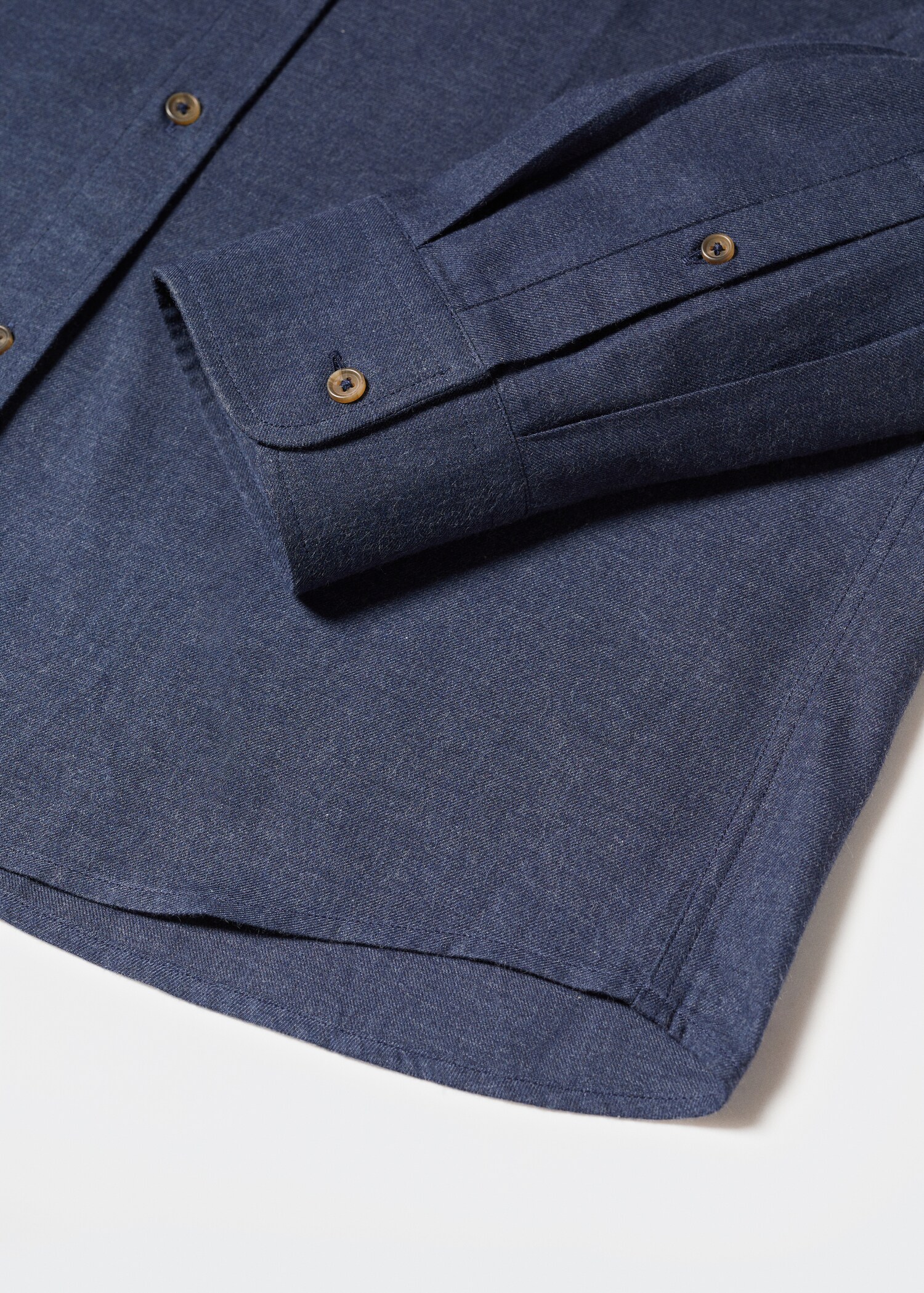 Slim-fit textured cotton shirt - Details of the article 8