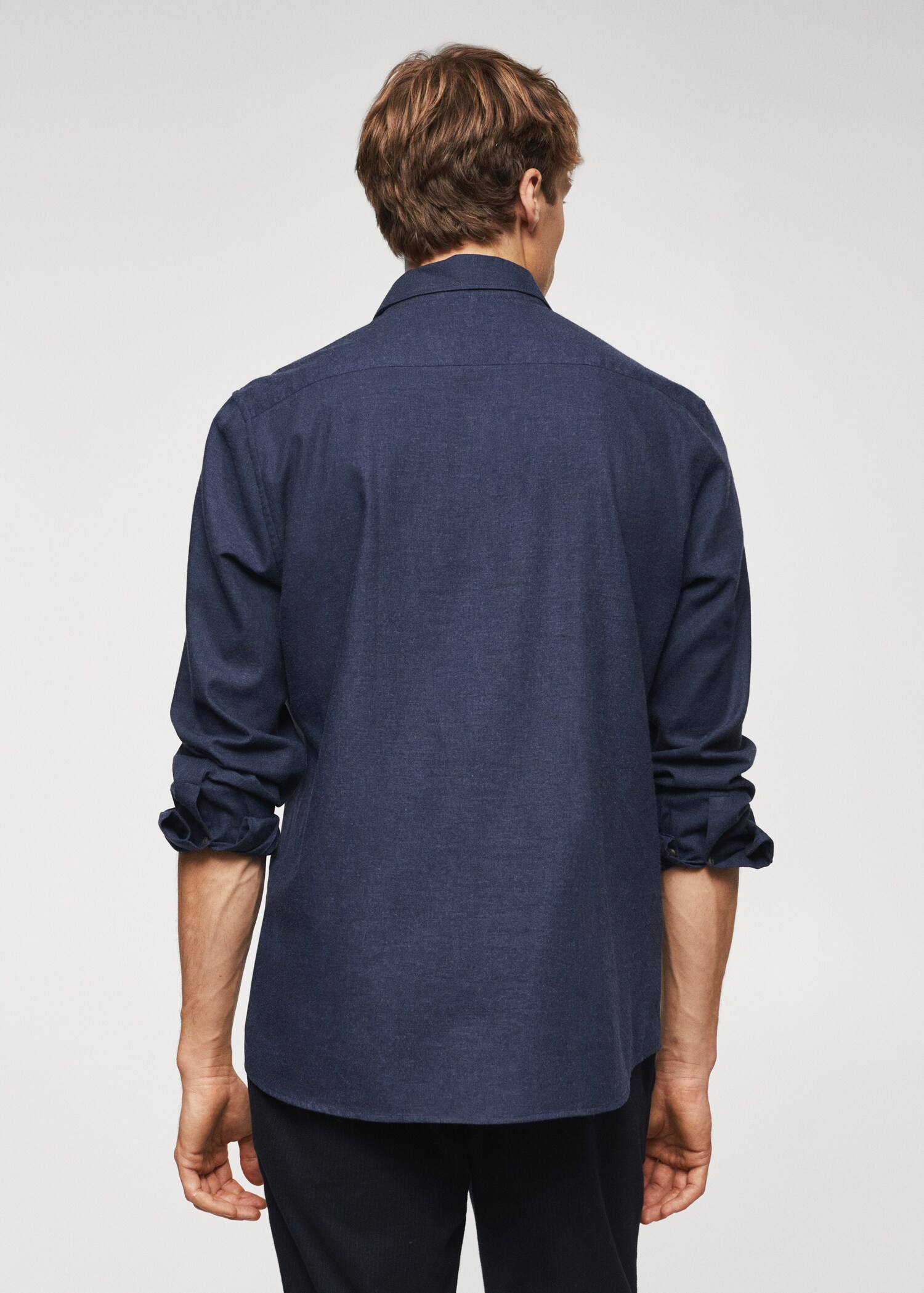 Texturiertes Slim Fit-Hemd aus Baumwolle - Rückseite des Artikels
