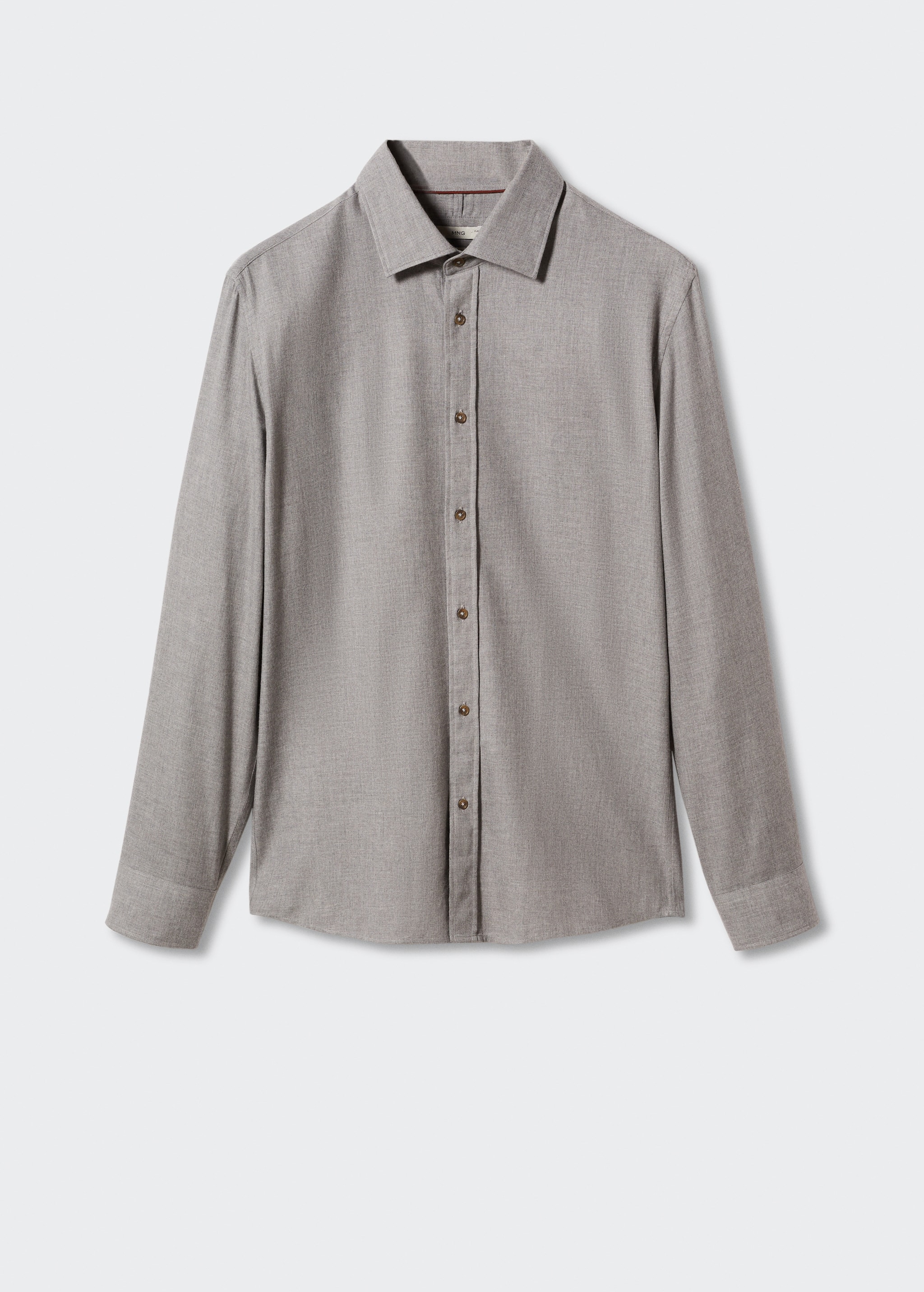 Slim-fit textured cotton shirt - Article without model