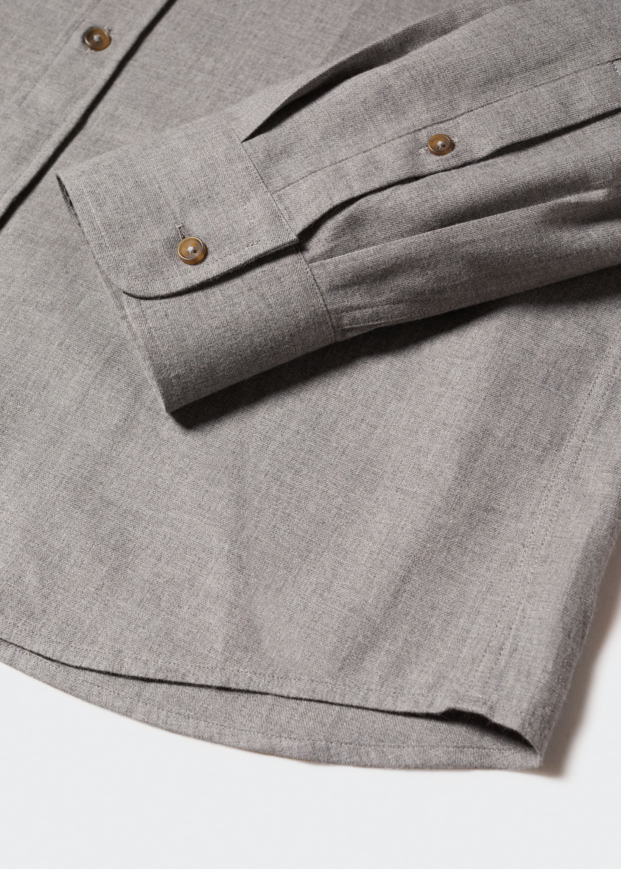 Slim-fit textured cotton shirt - Details of the article 8