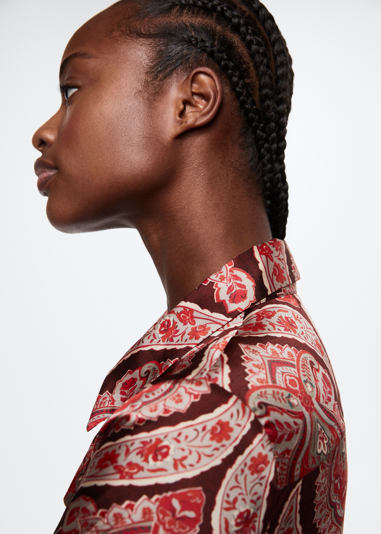 Camisa setinada estampada - Detall de l'article 4
