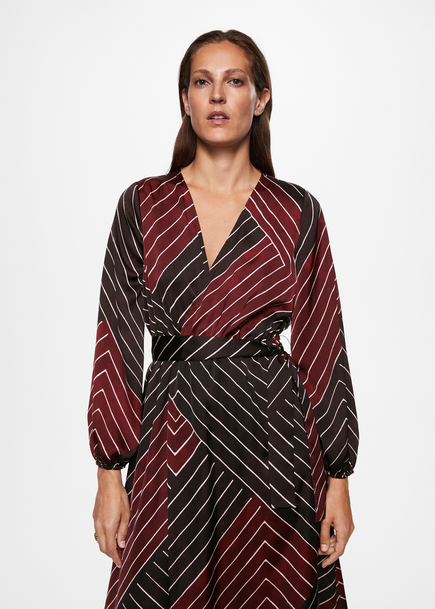Bedrucktes Retro-Kleid - Mittlere Ansicht