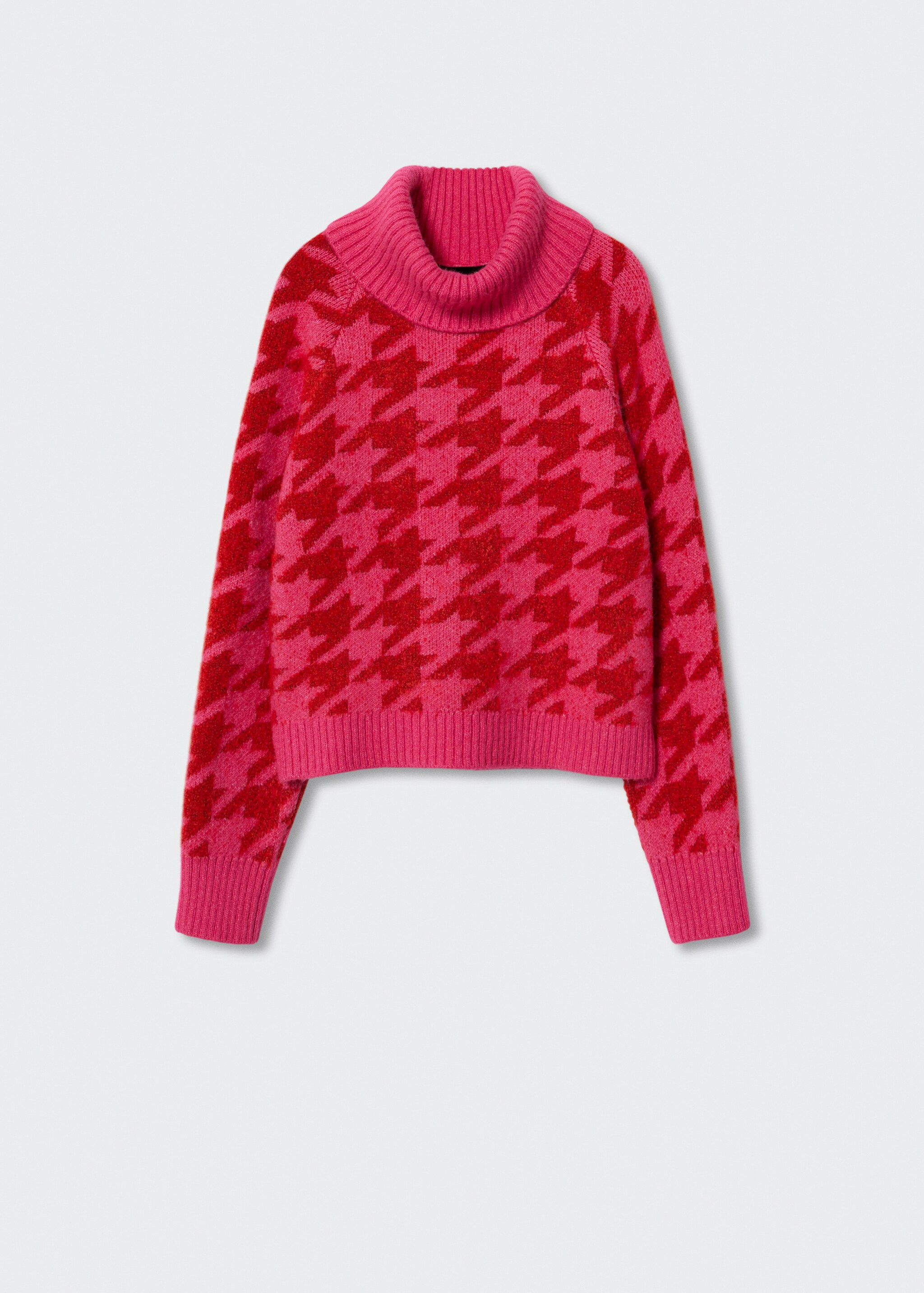 Turtleneck sweater with houndstooth print - Article without model