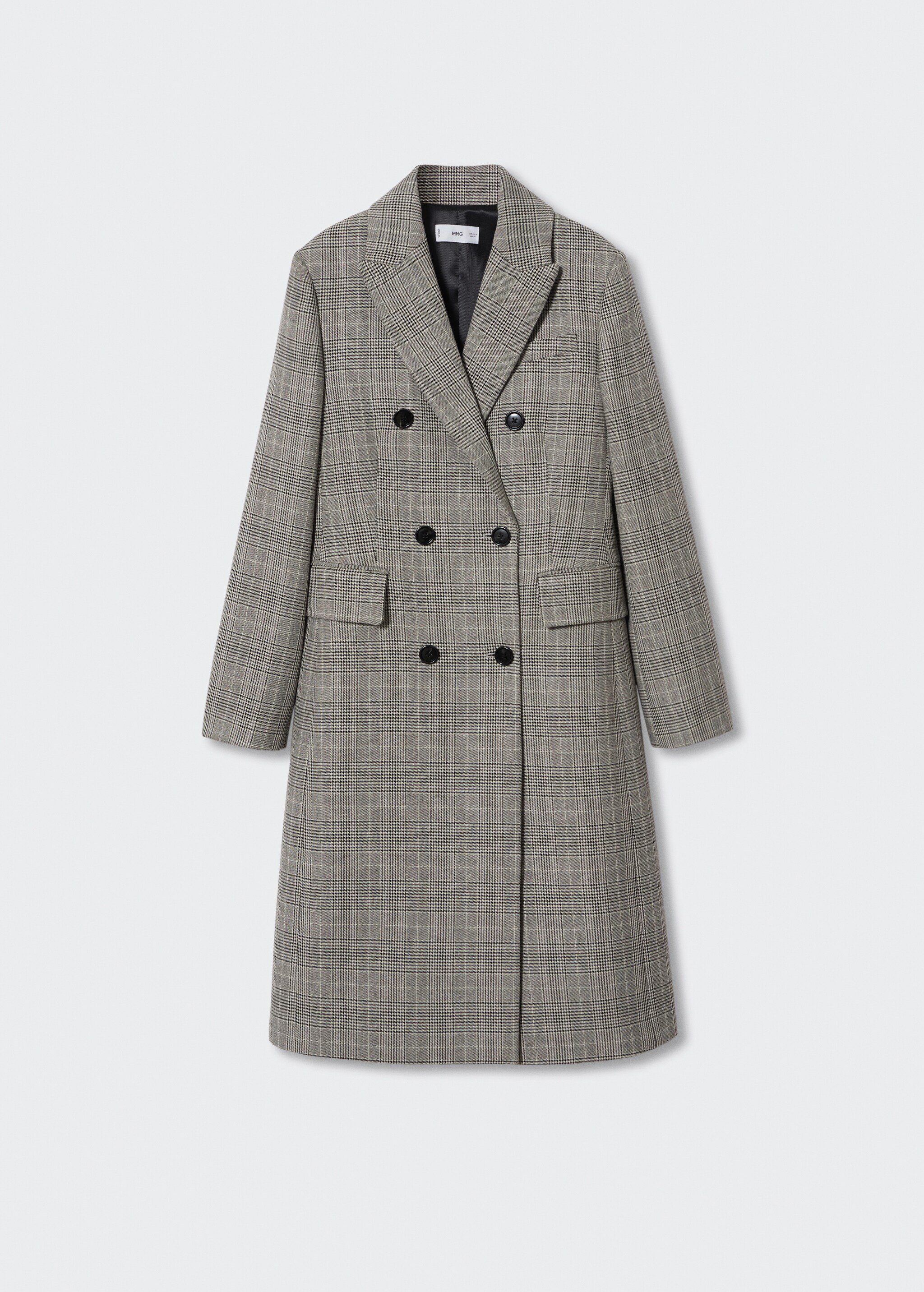 Double-breasted check coat - Article without model