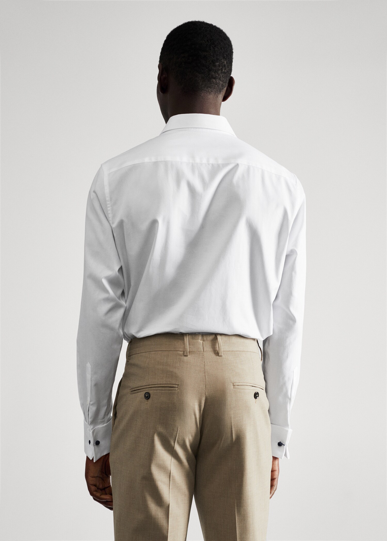 Camisa vestit regular fit botons de puny - Revers de l'article
