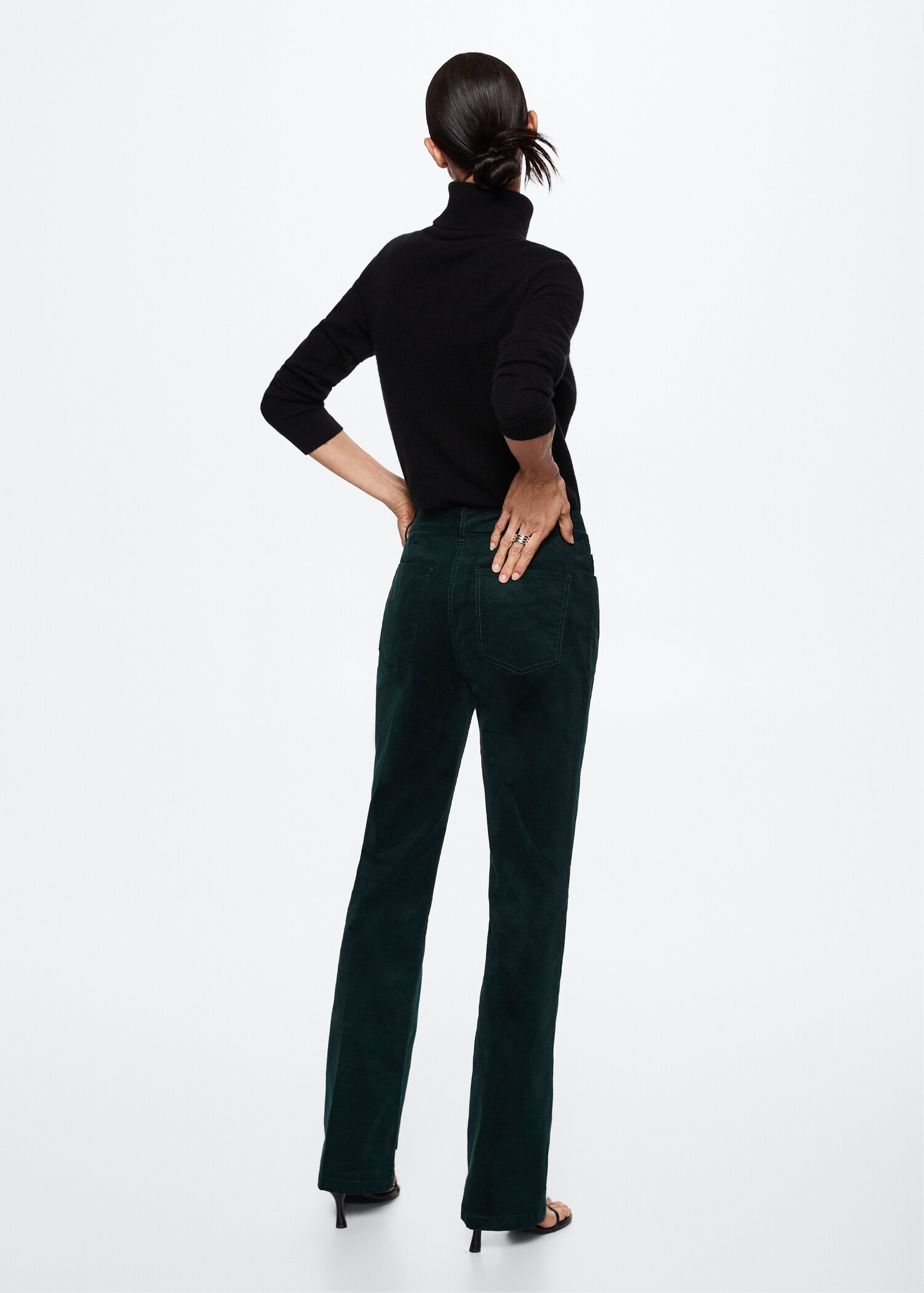 Flared corduroy trousers - Reverse of the article