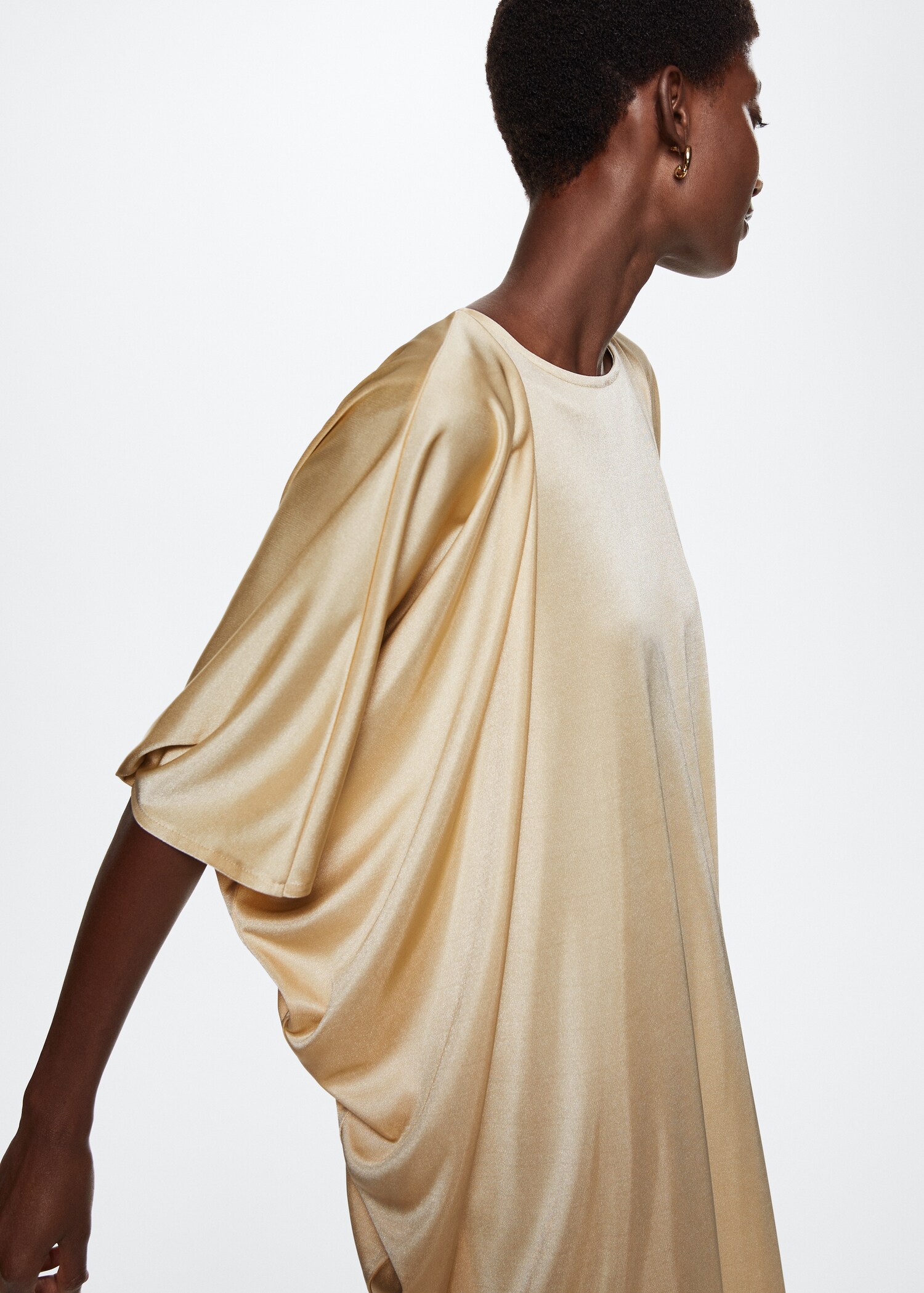 Flowy satin dress - Details of the article 1