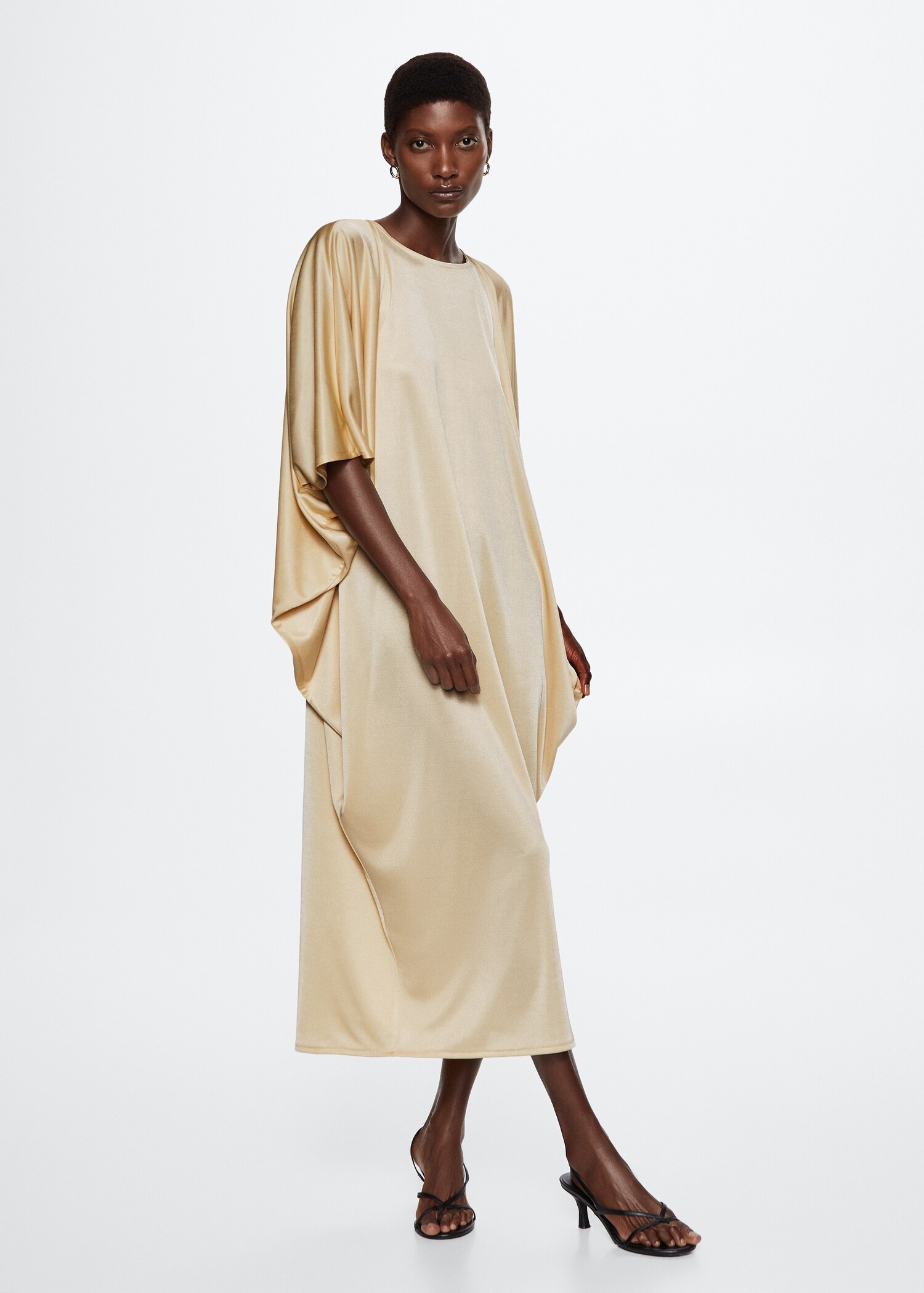 Flowy satin dress - Details of the article 2