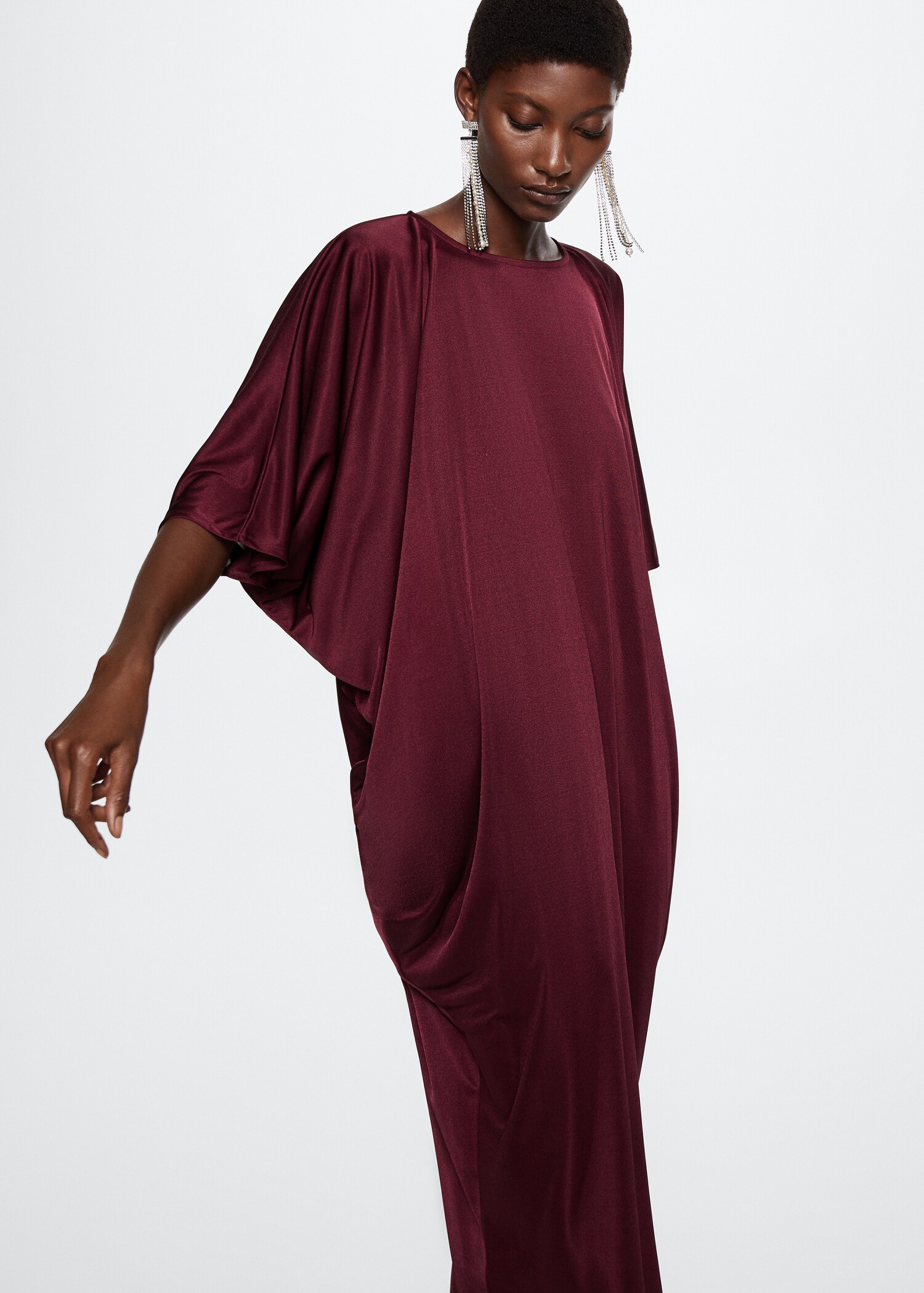 Flowy satin dress - Medium plane