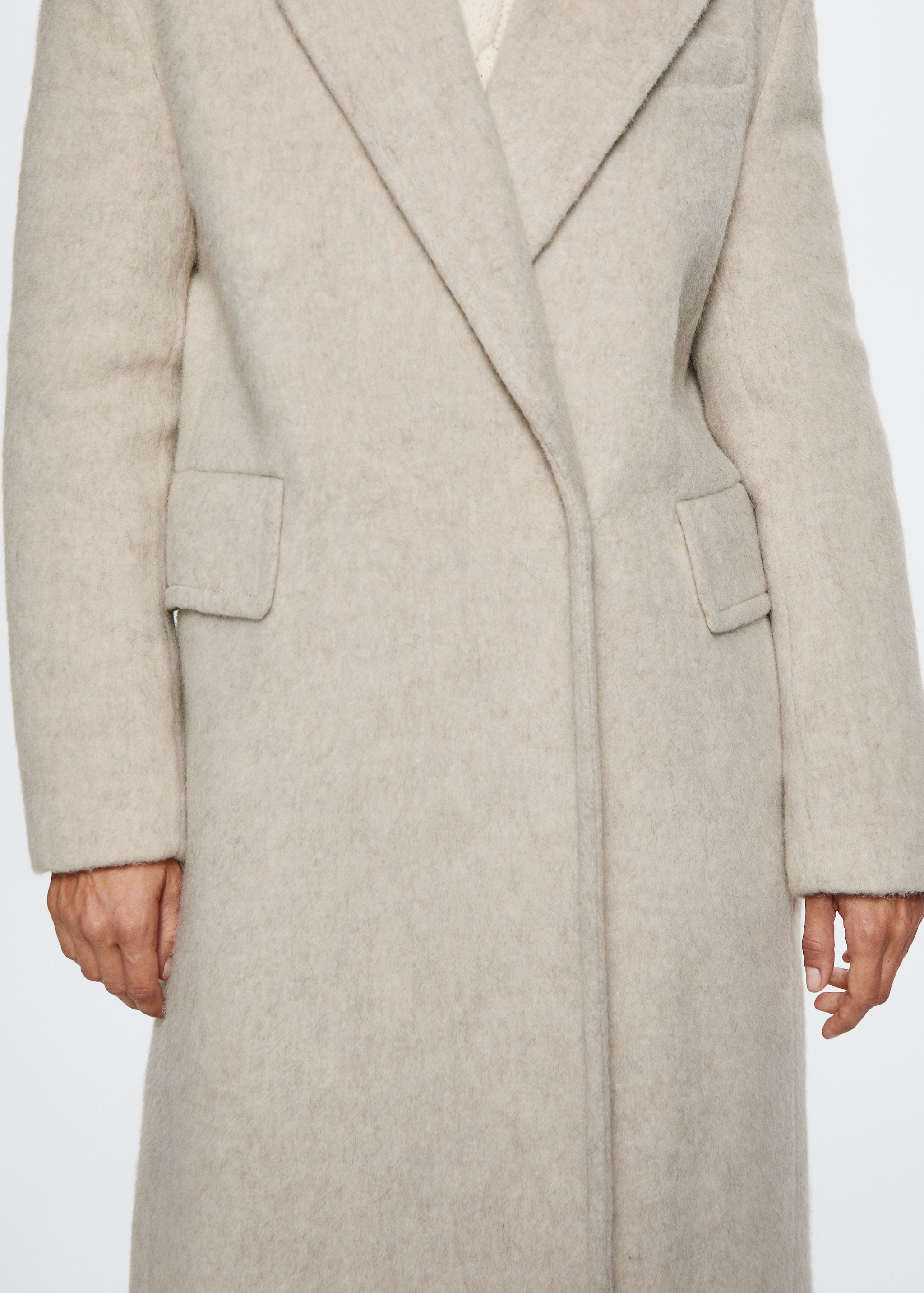 Fur-effect wool coat  - Details of the article 6