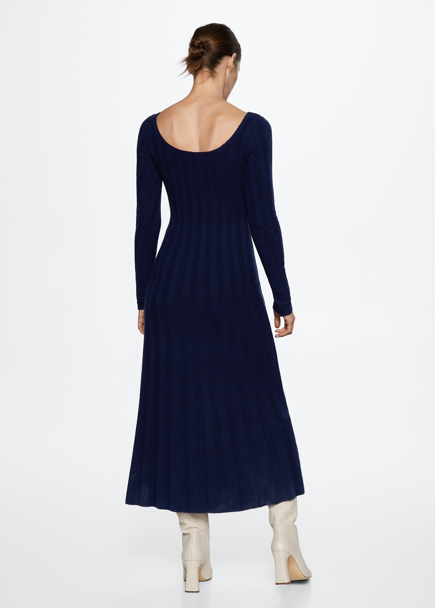 Ribbed long dress - Reverse of the article