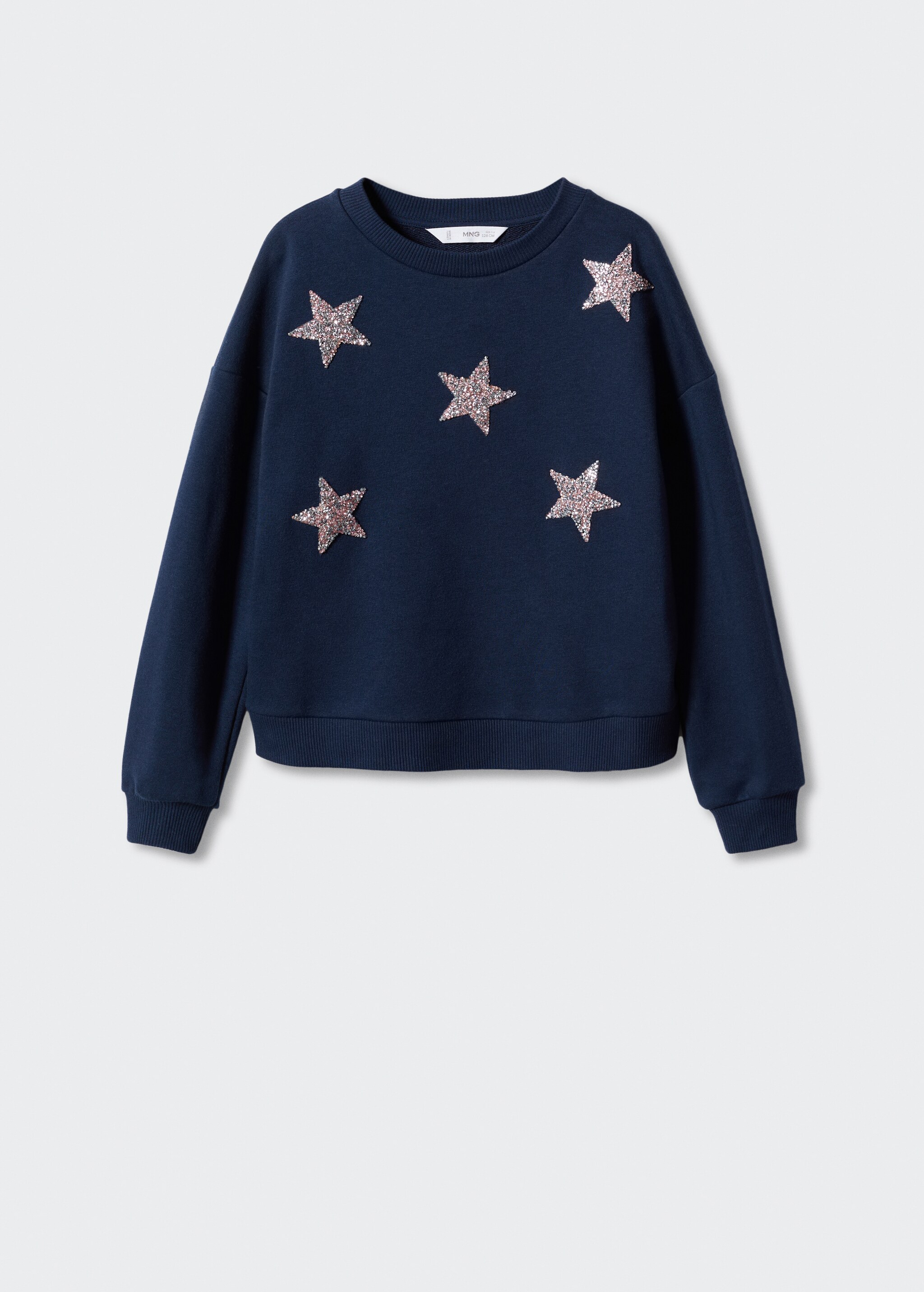 Sweatshirt mit sternförmigen Schmucksteinen - Artikel ohne Model