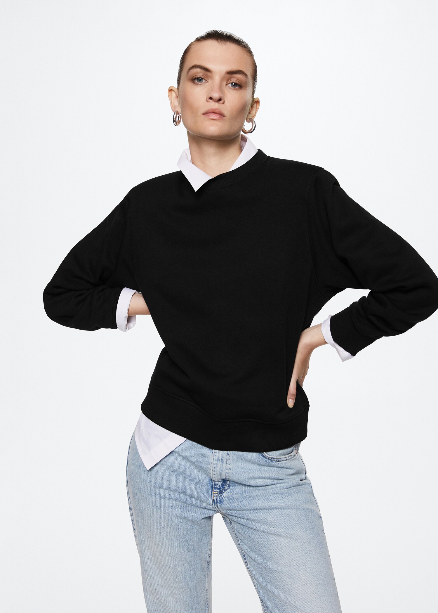 Sweat-shirt col rond - Plan moyen