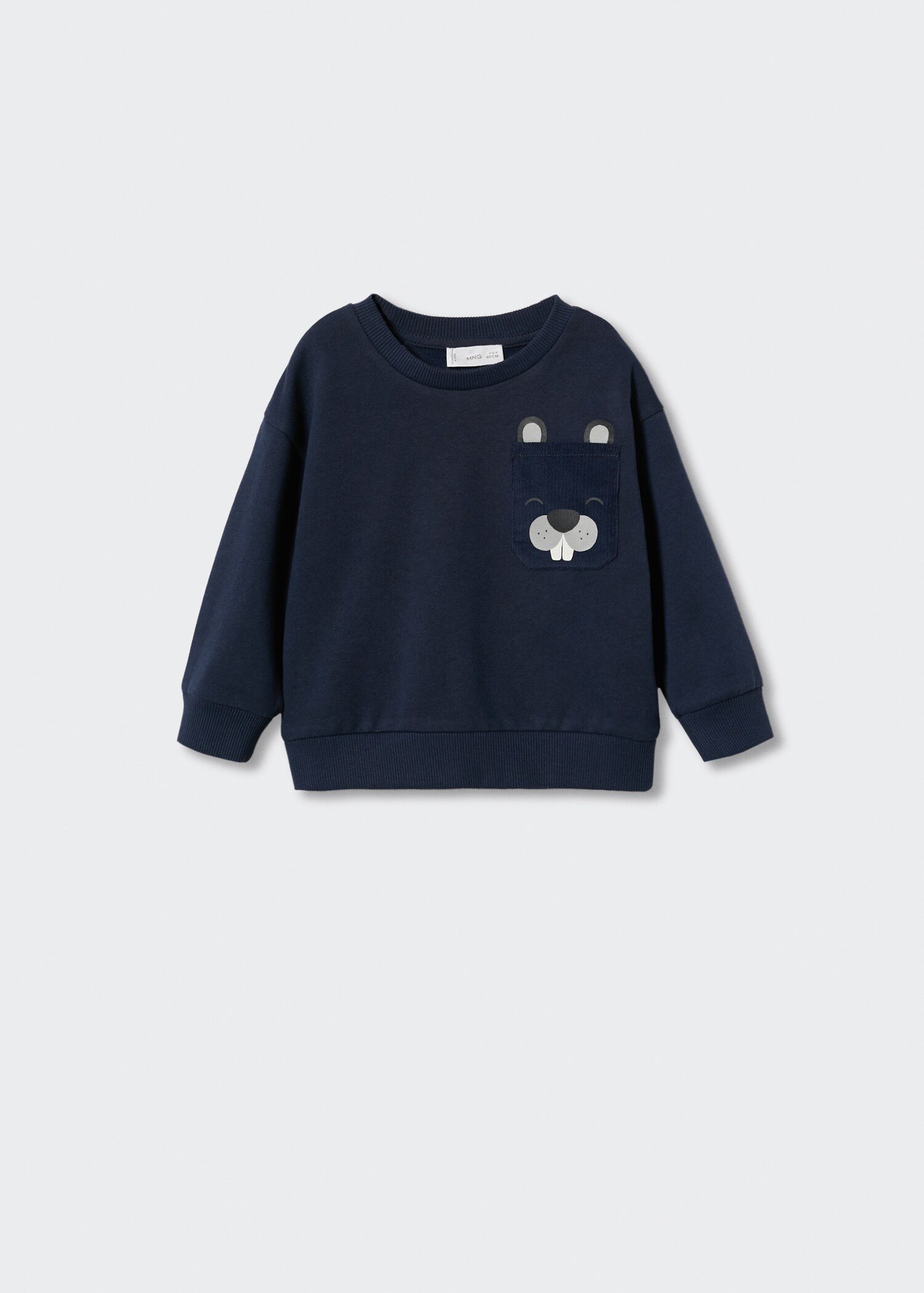 Katoenen sweatshirt met zak - Artikel zonder model