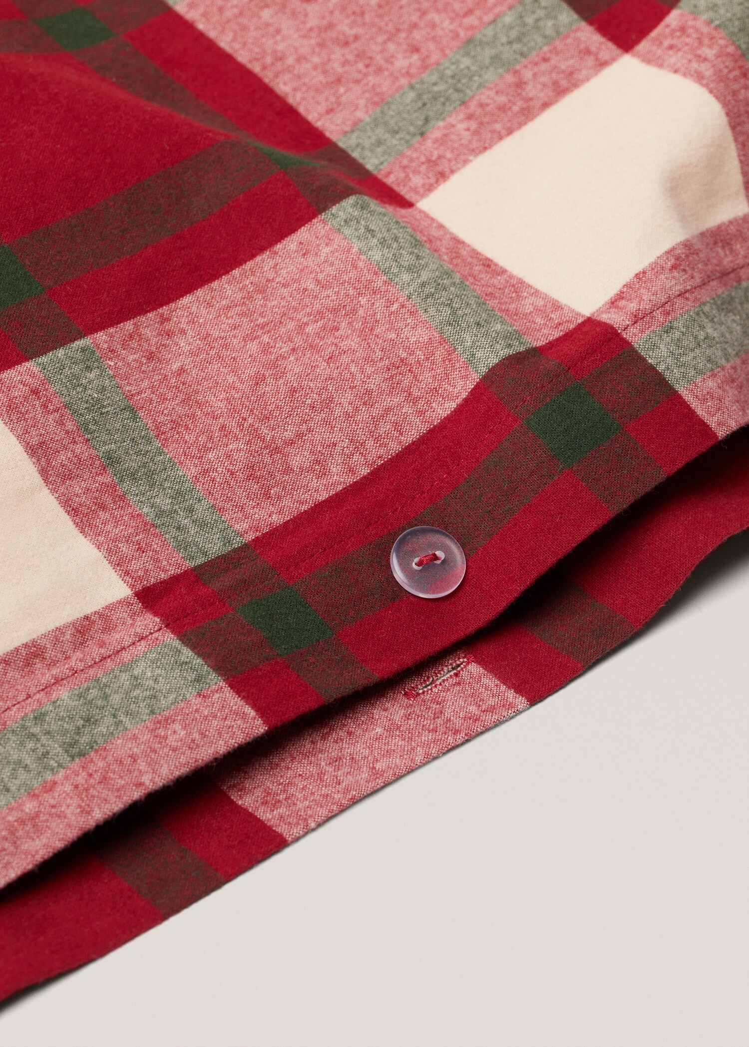 Check flannel duvet cover superking bed - Details of the article 1