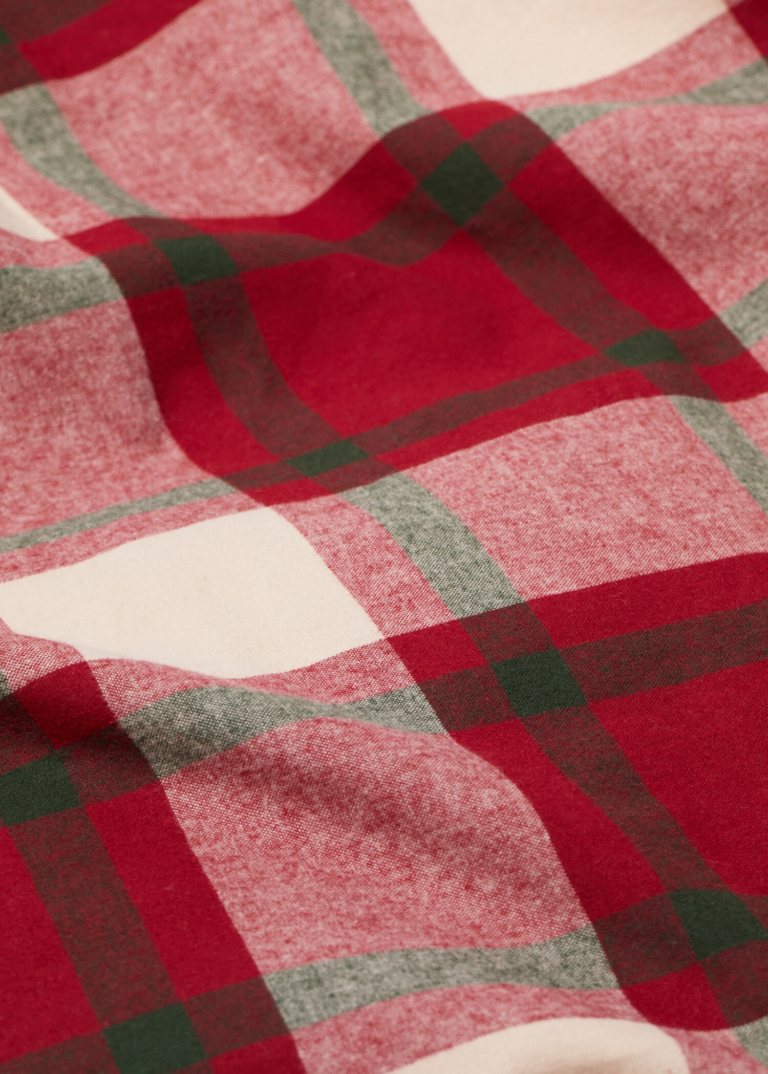 Check flannel duvet cover superking bed - Details of the article 2