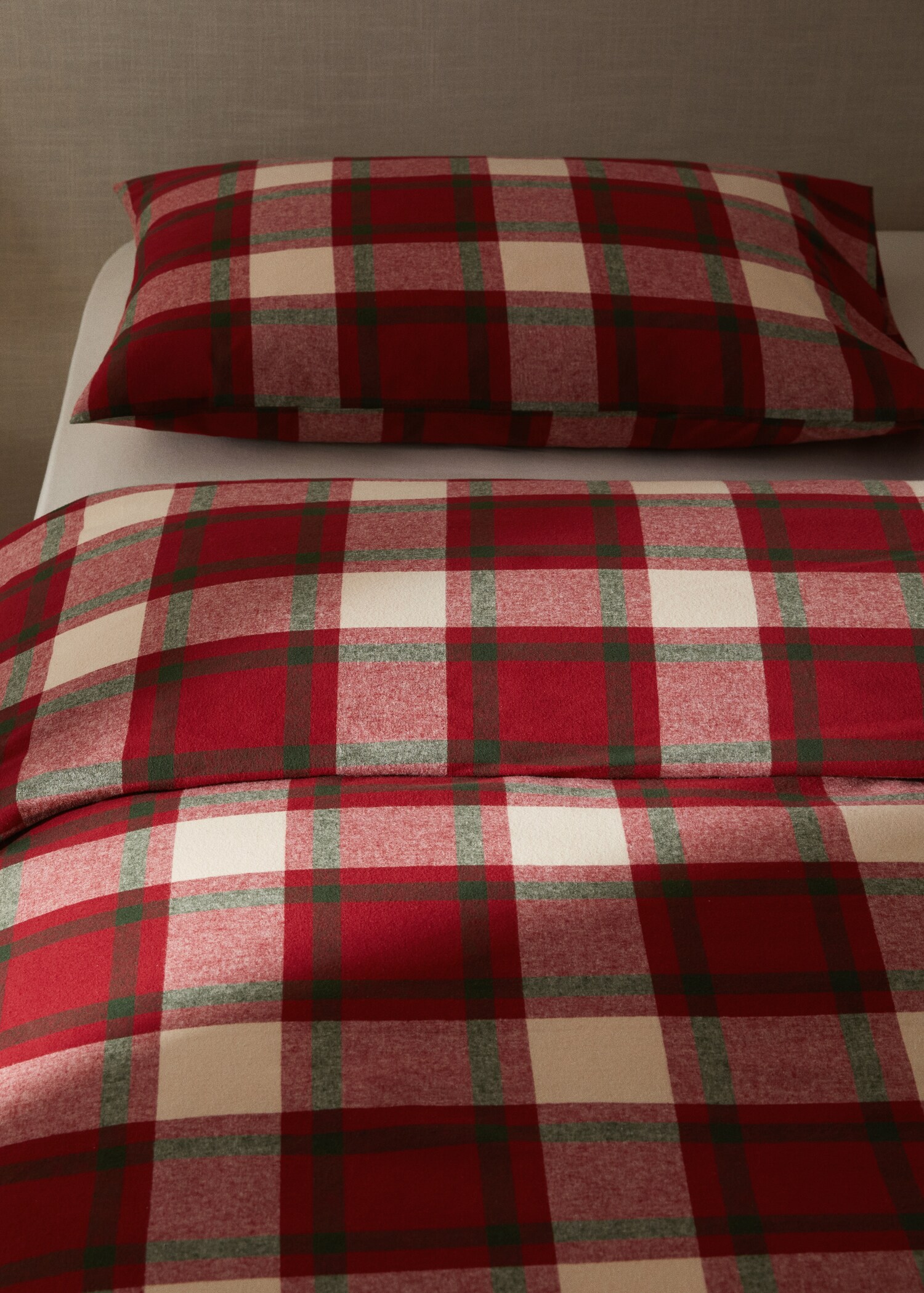 Check flannel duvet cover superking bed - Details of the article 7