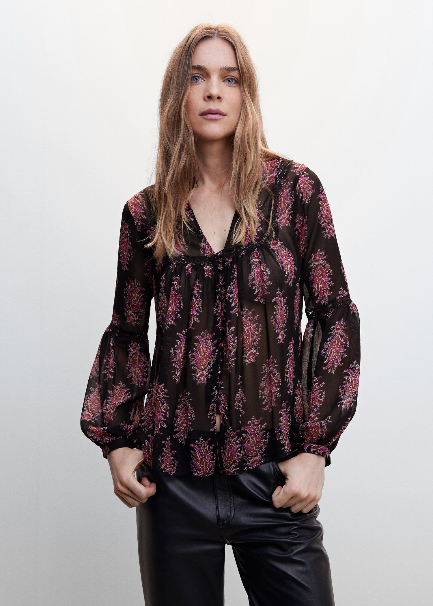 Paisley print blouse - Medium plane