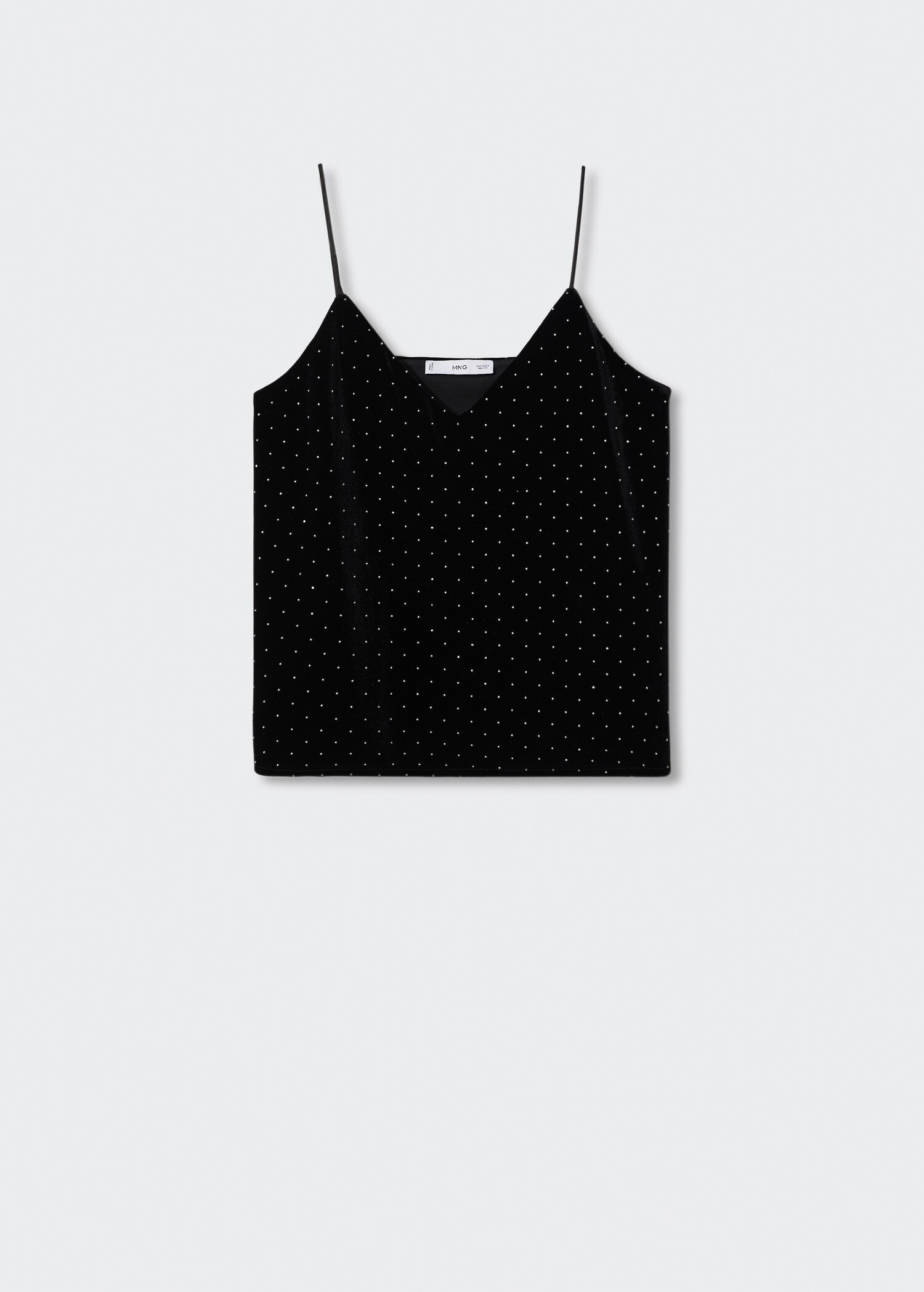 Strass velvet top - Article without model