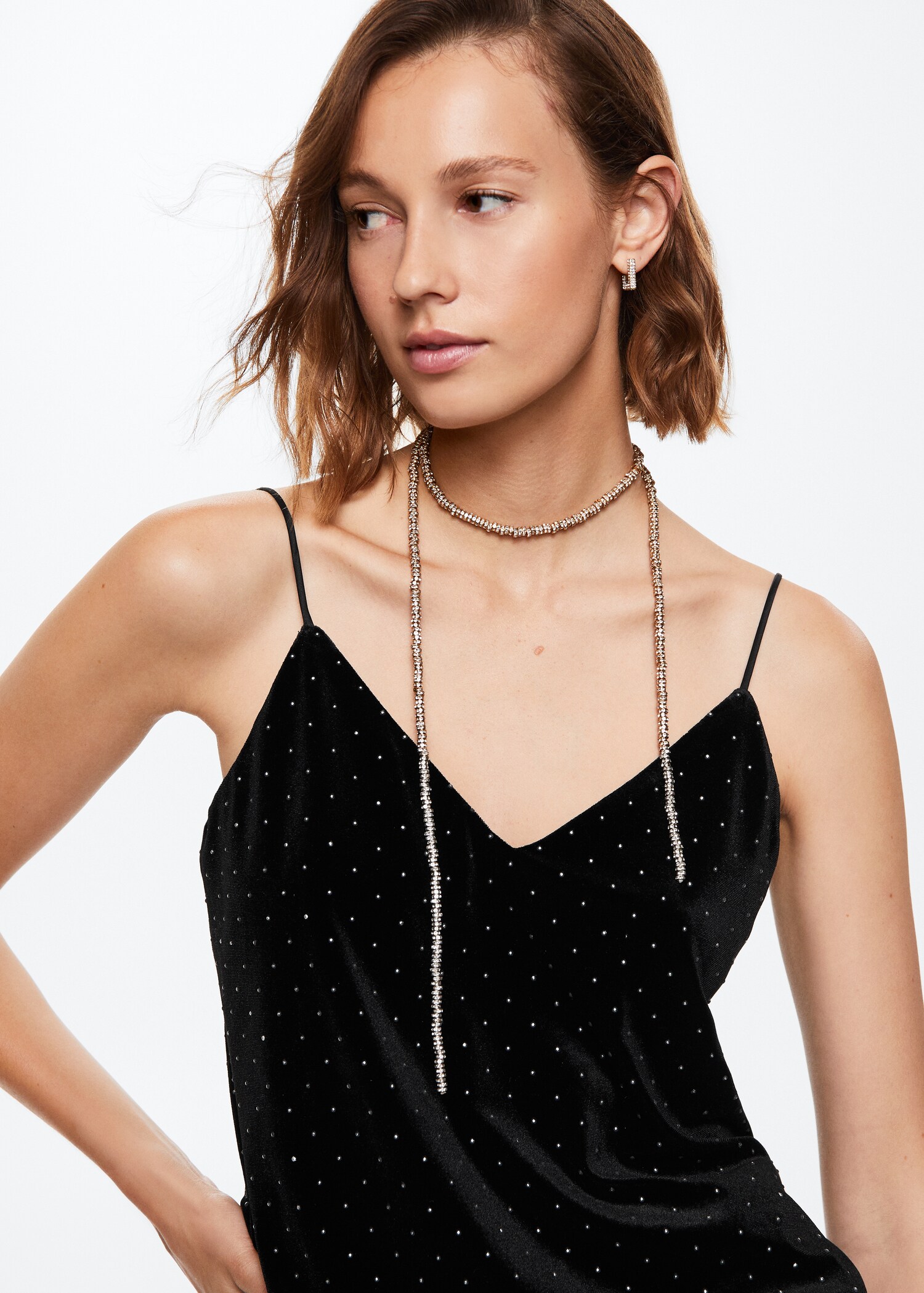 Strass velvet top - Details of the article 1