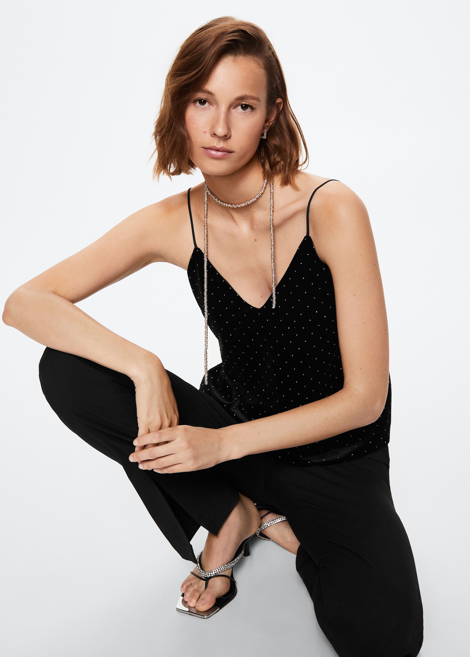 Strass velvet top - Details of the article 2