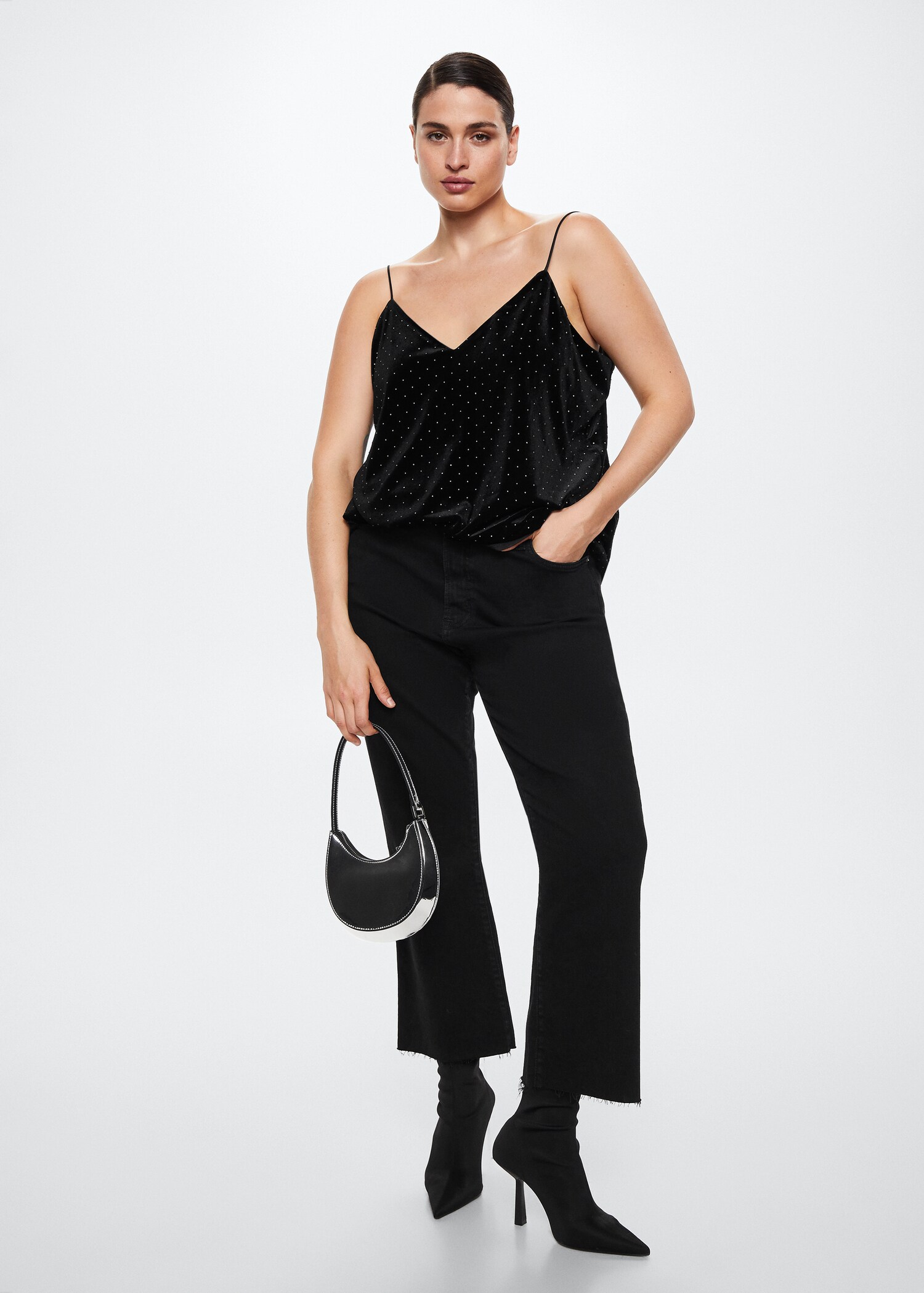 Strass velvet top - Details of the article 3