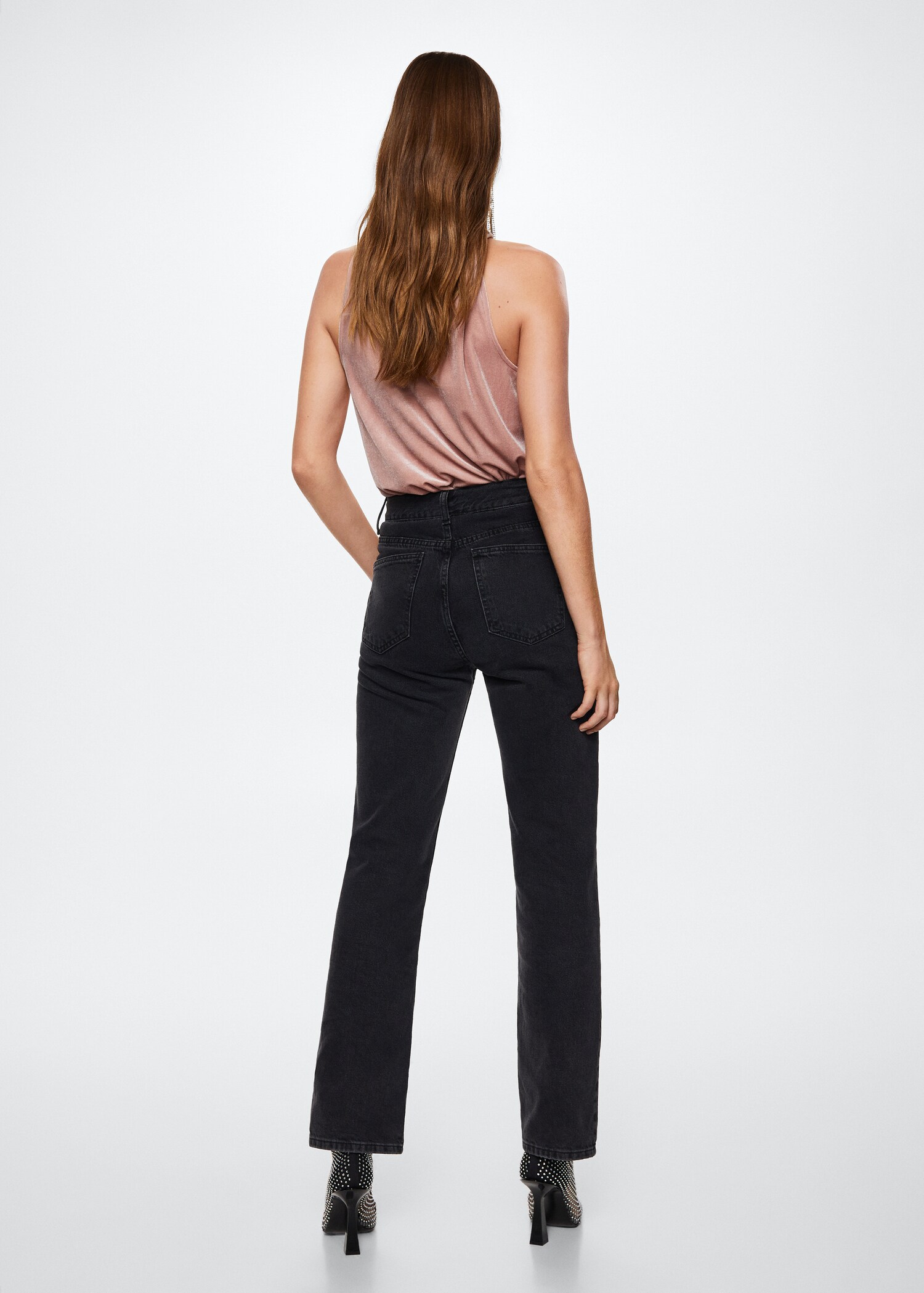Knotted velvet top - Reverse of the article