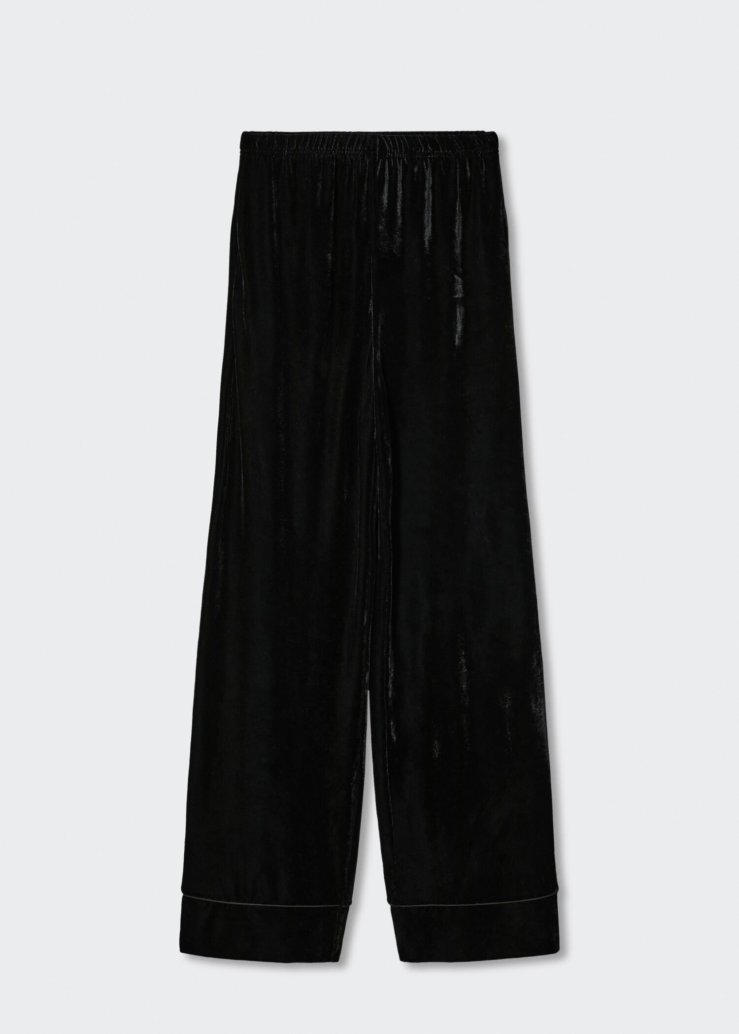Straight velvet trousers - Article without model