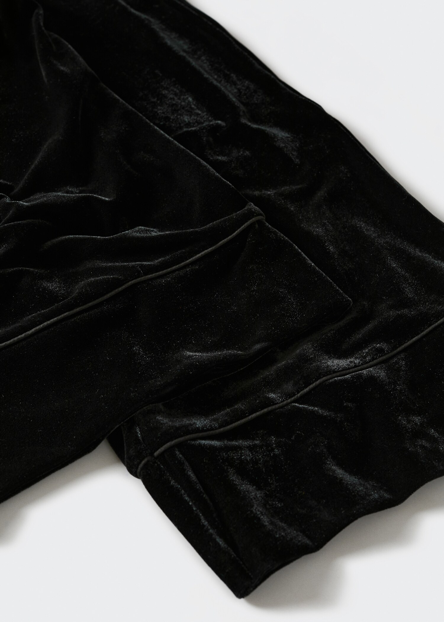 Straight velvet trousers - Details of the article 8