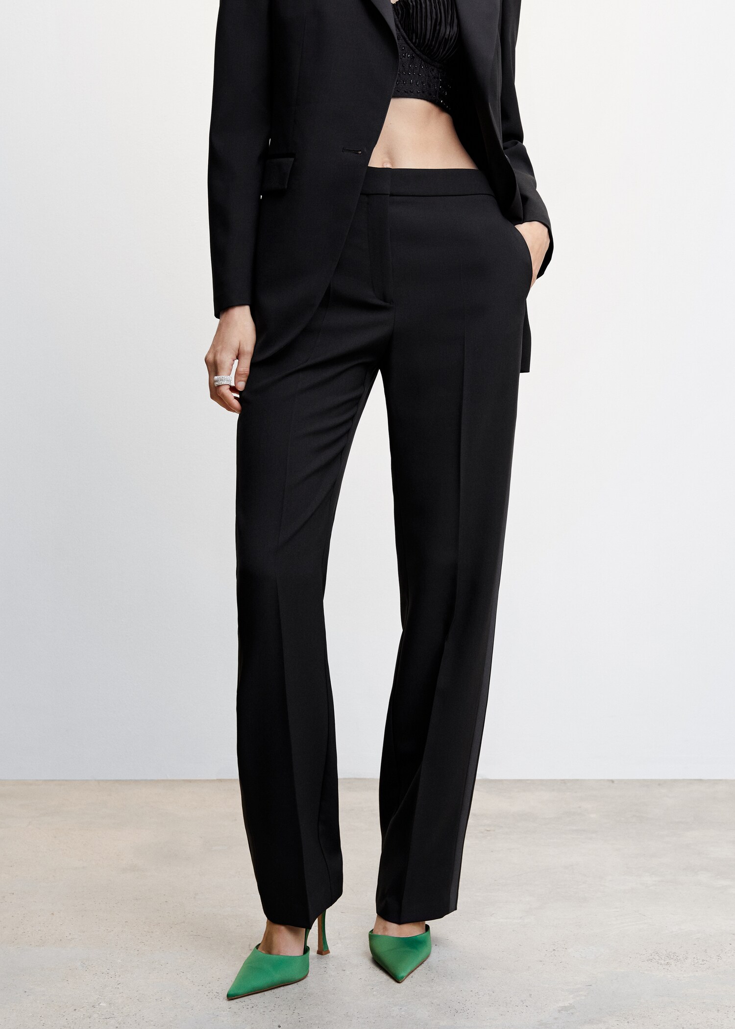 Straight suit trousers - Medium plane